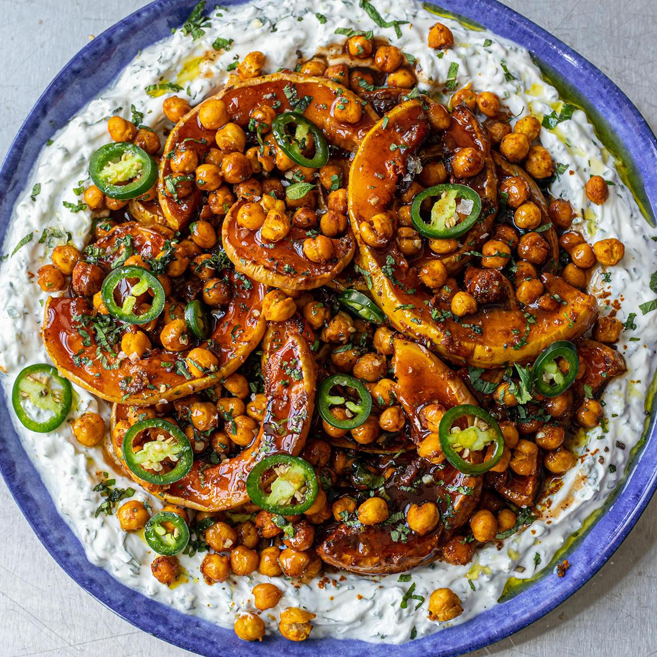 Tamarind Squash with Crispy Chickpeas