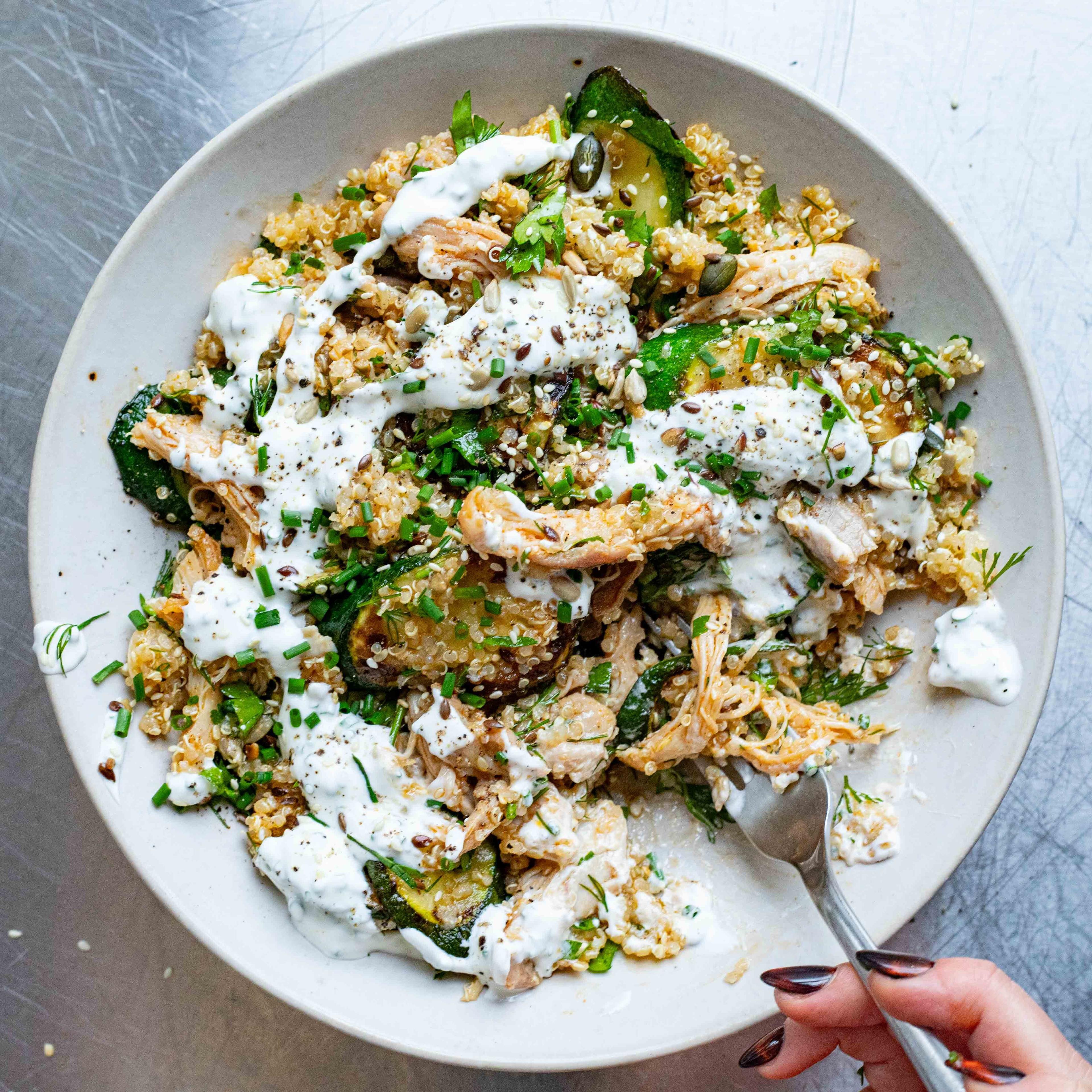 Buffalo Chicken Quinoa Salad