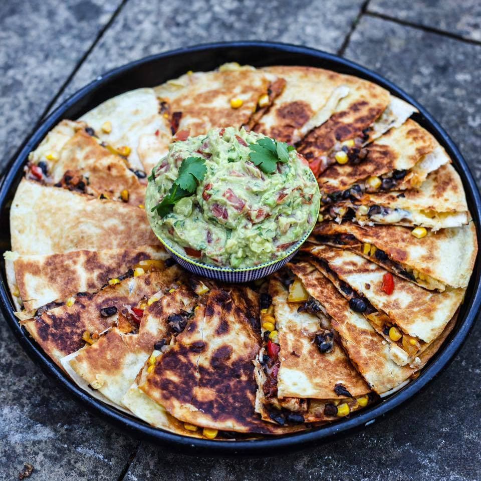 Smoky Cheesy Black Bean Quesadillas