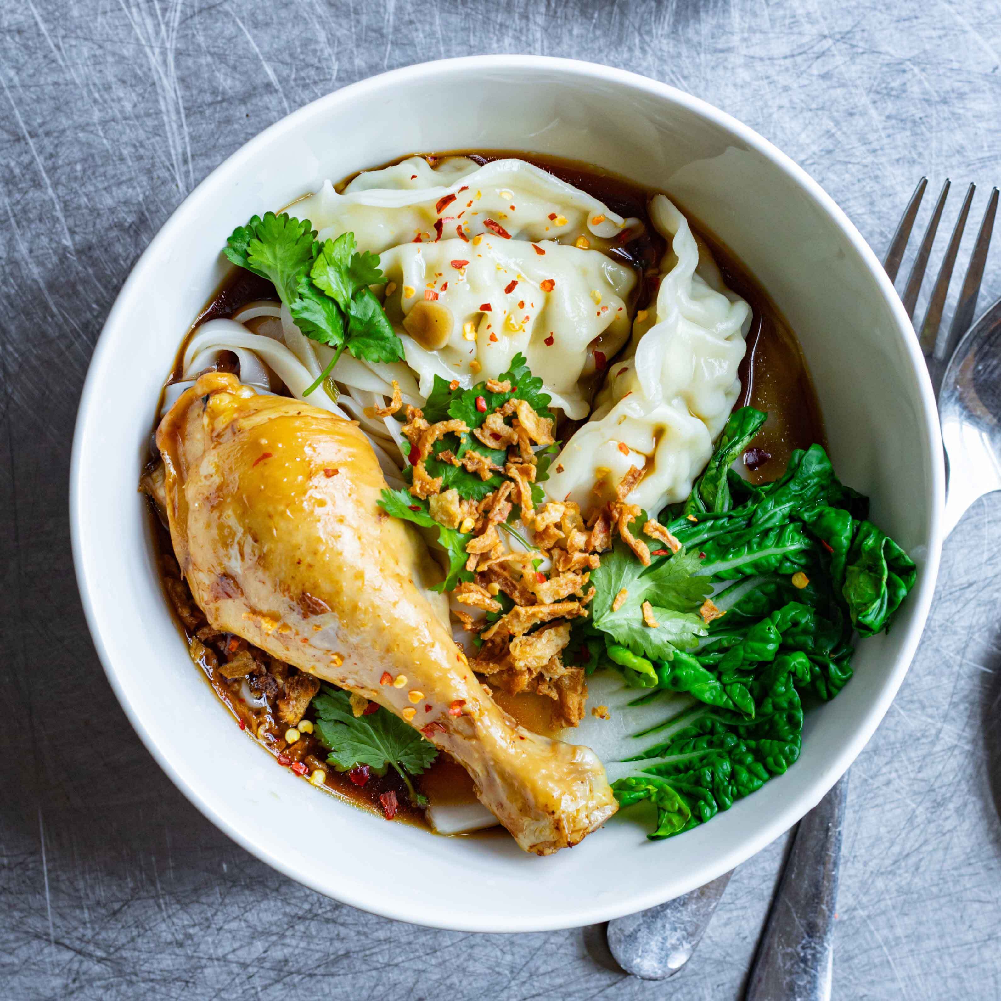 Thai Dumpling Noodle Soup