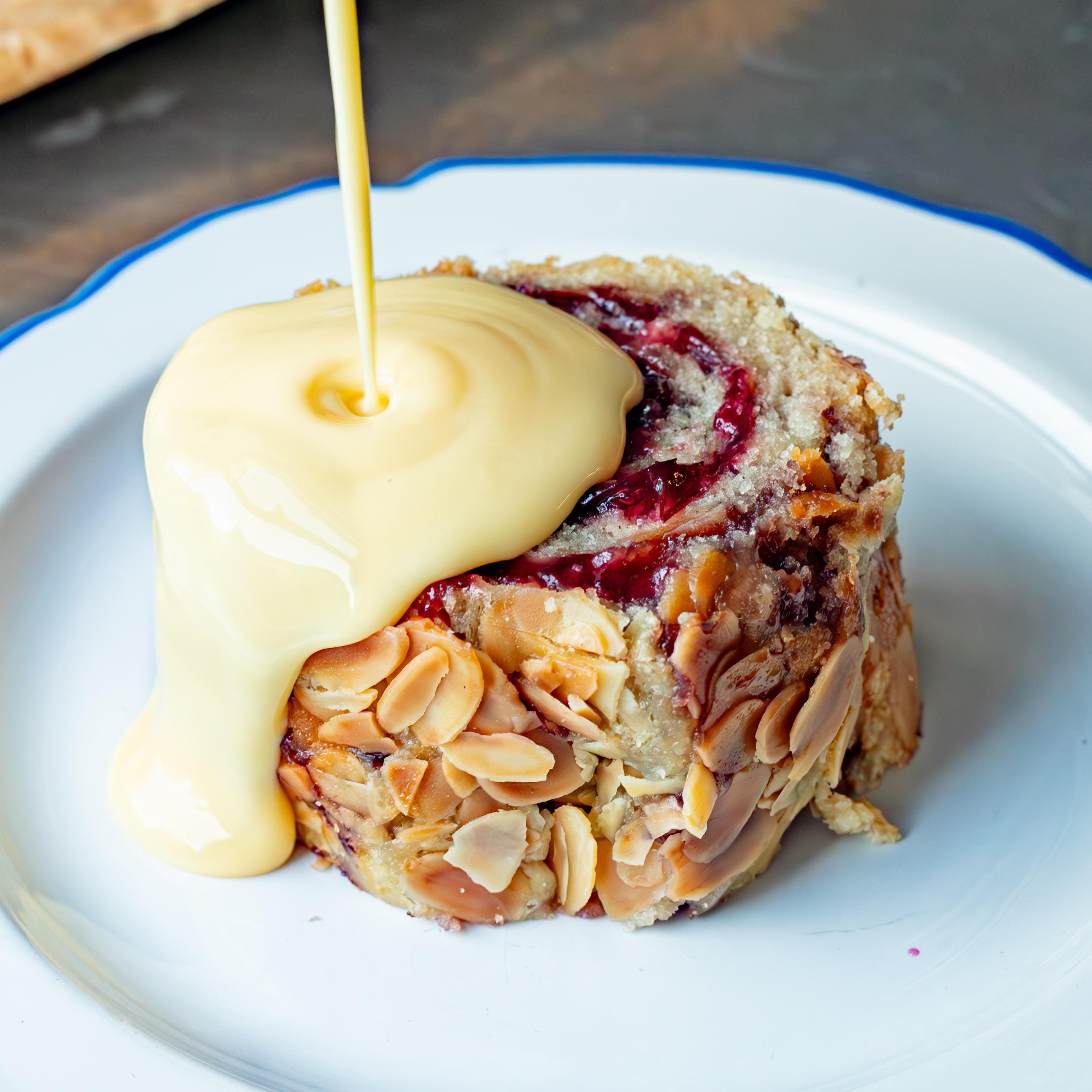 Cherry Almond Jam Roly Poly