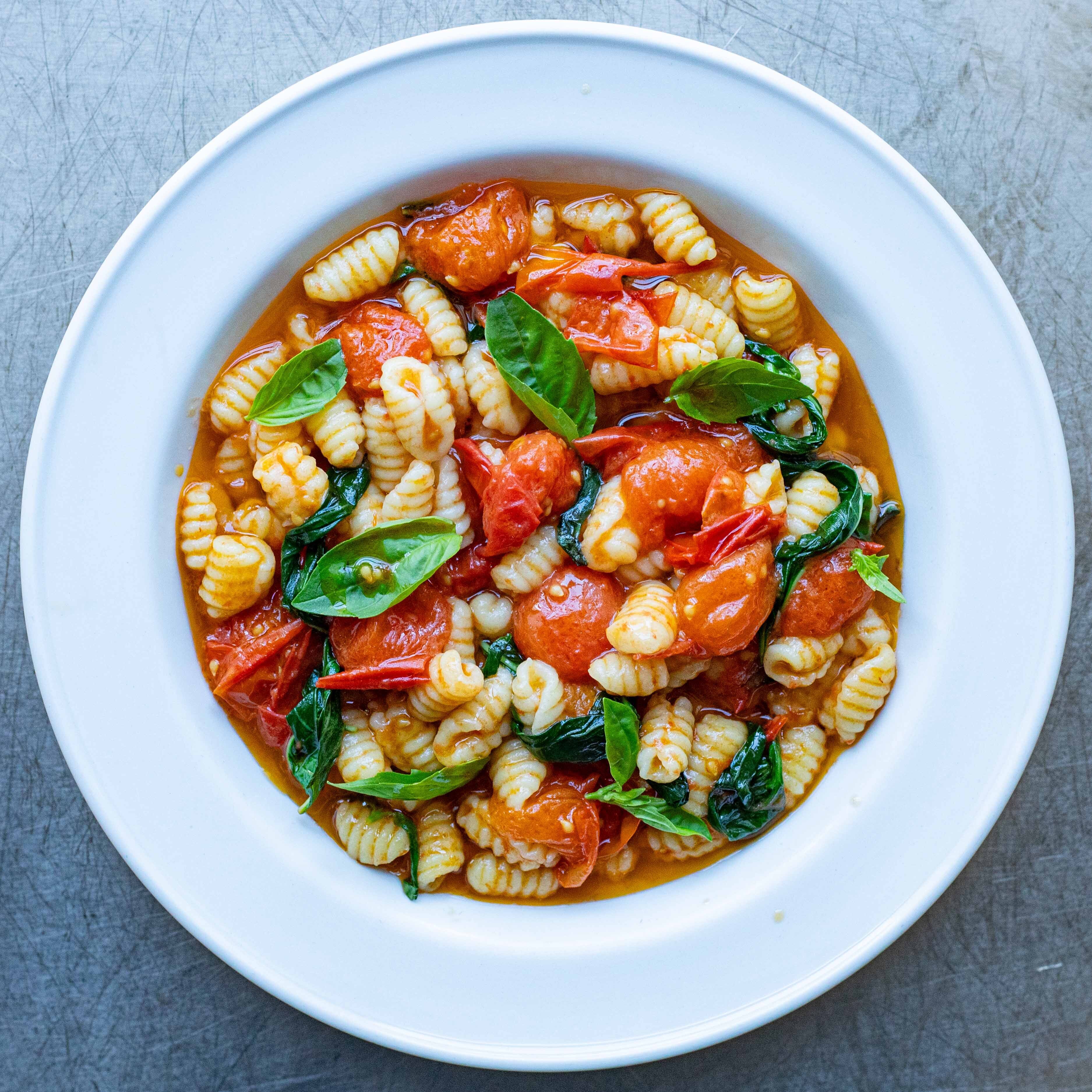 Homemade Cavatelli Pasta With Fresh Tomato Sauce Recipe