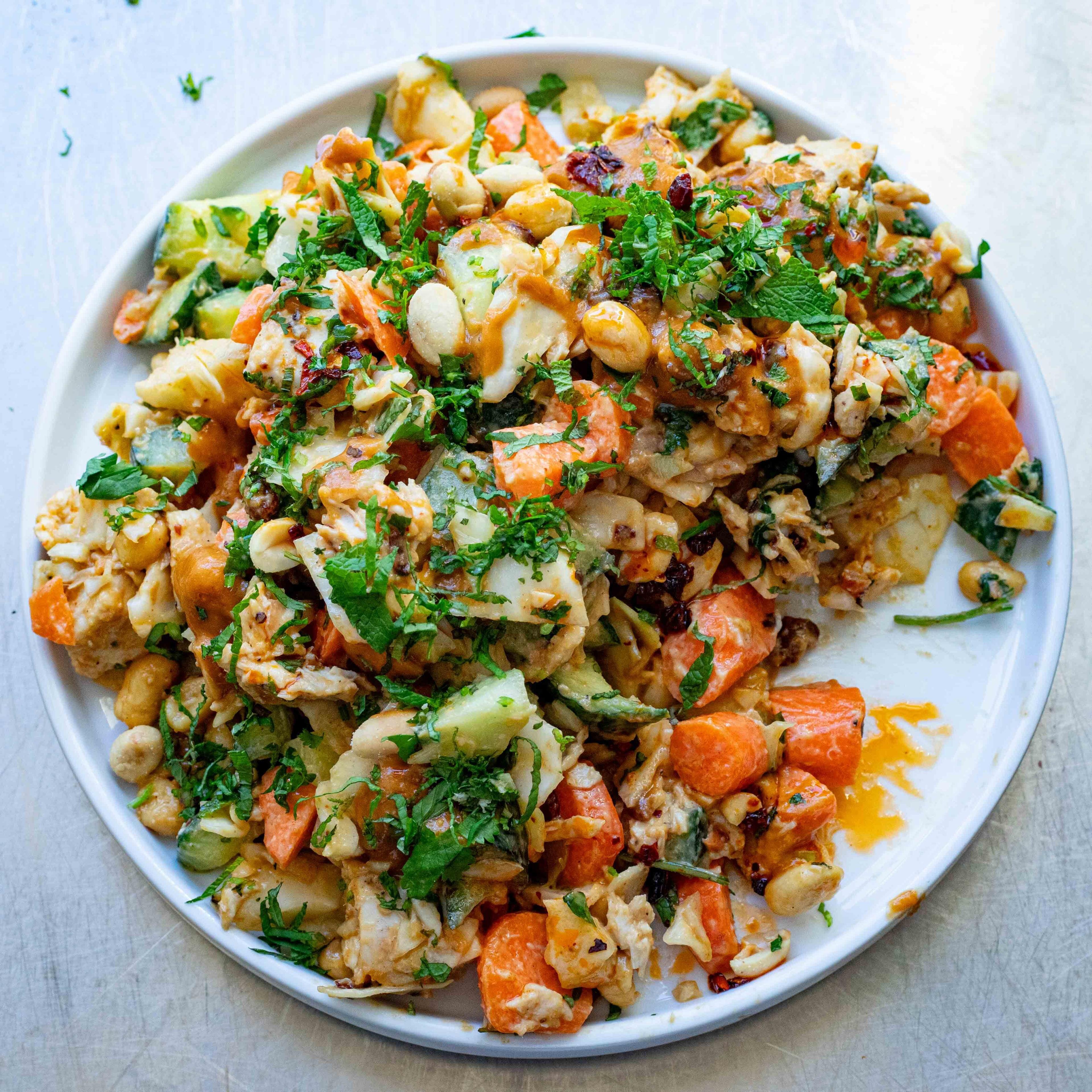 Chicken Carrot Cabbage Chopped Salad