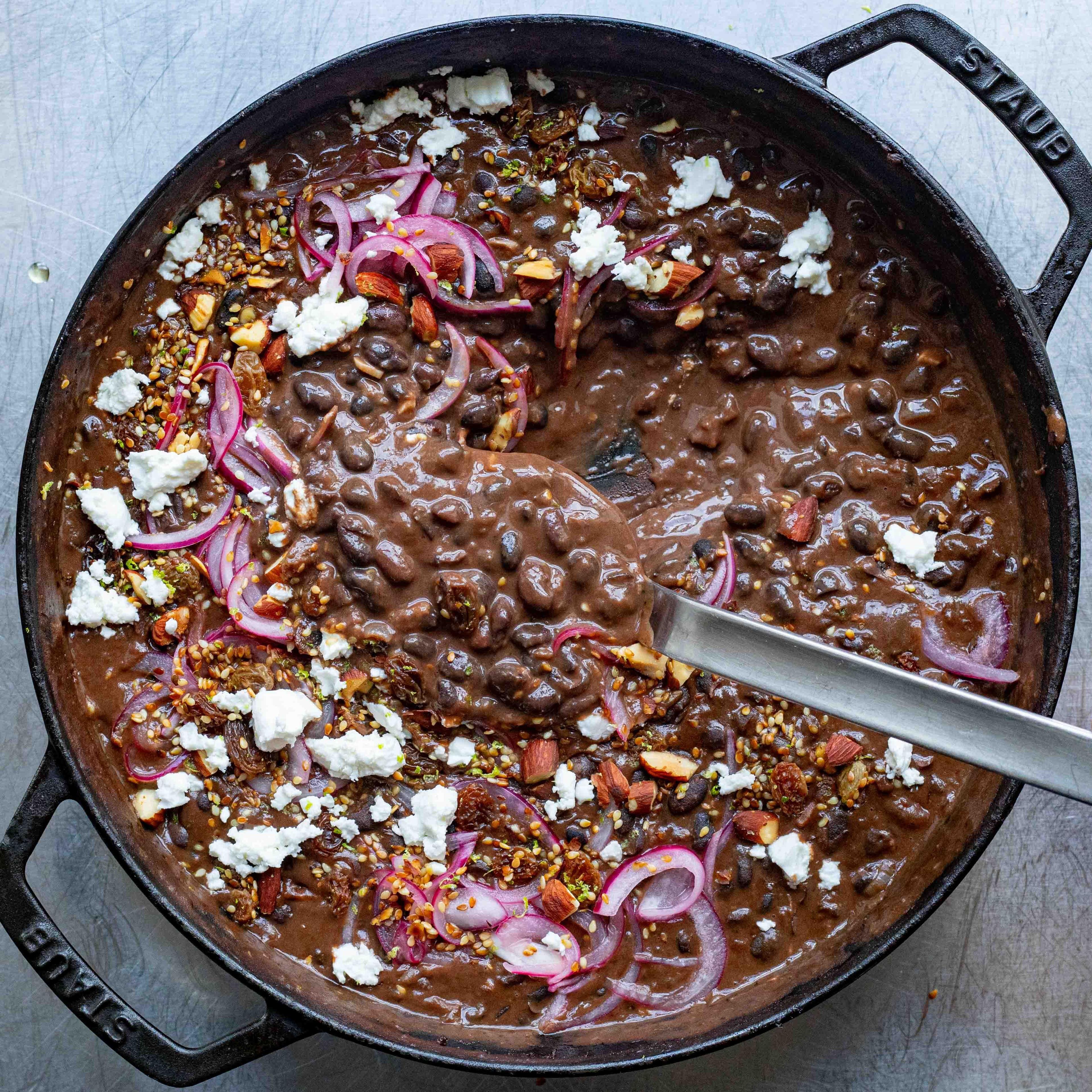 Chocolatey Black Bean Stew With Nutty Sprinkle Recipe