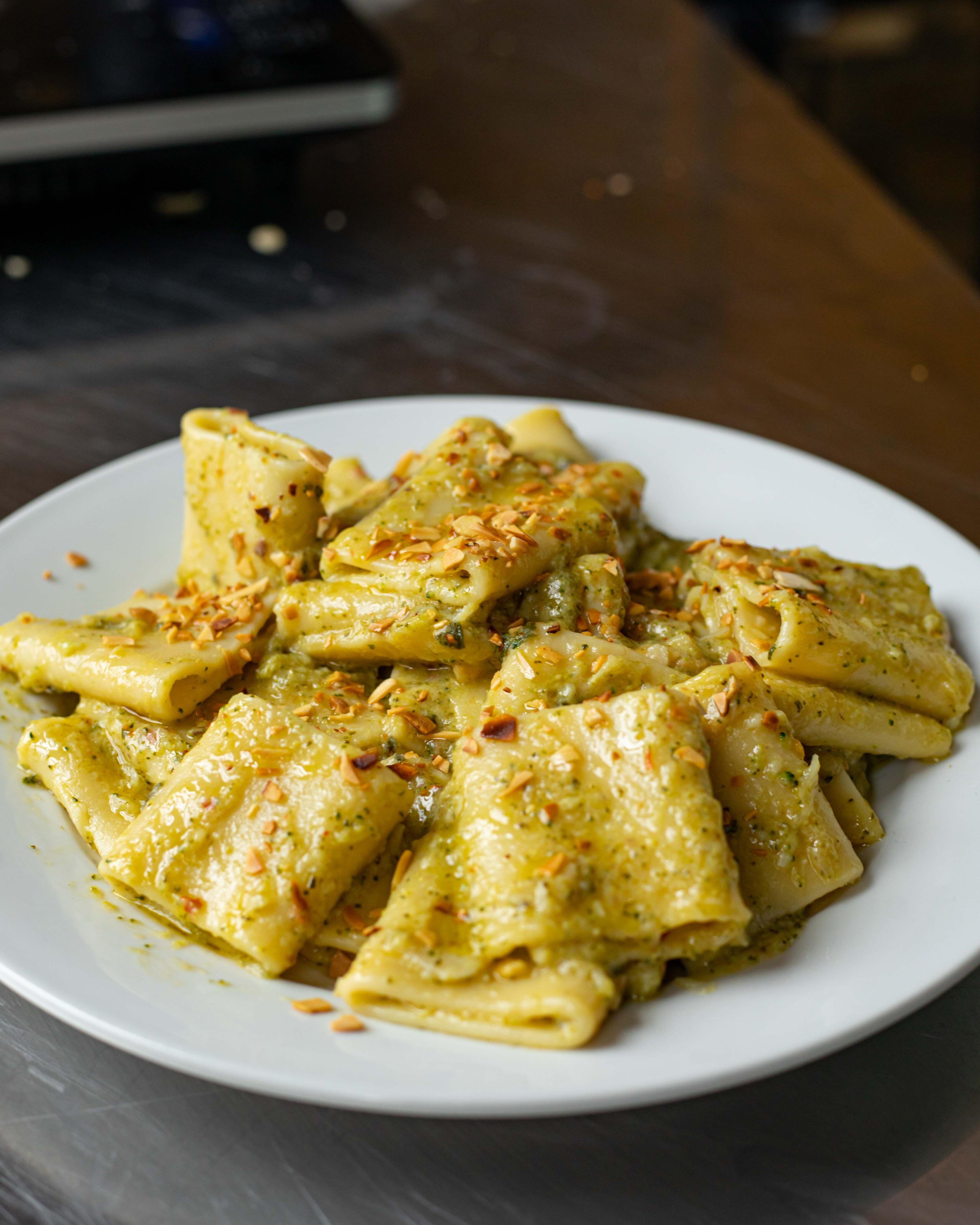 Paccheri With Broccoli Chilli Almonds