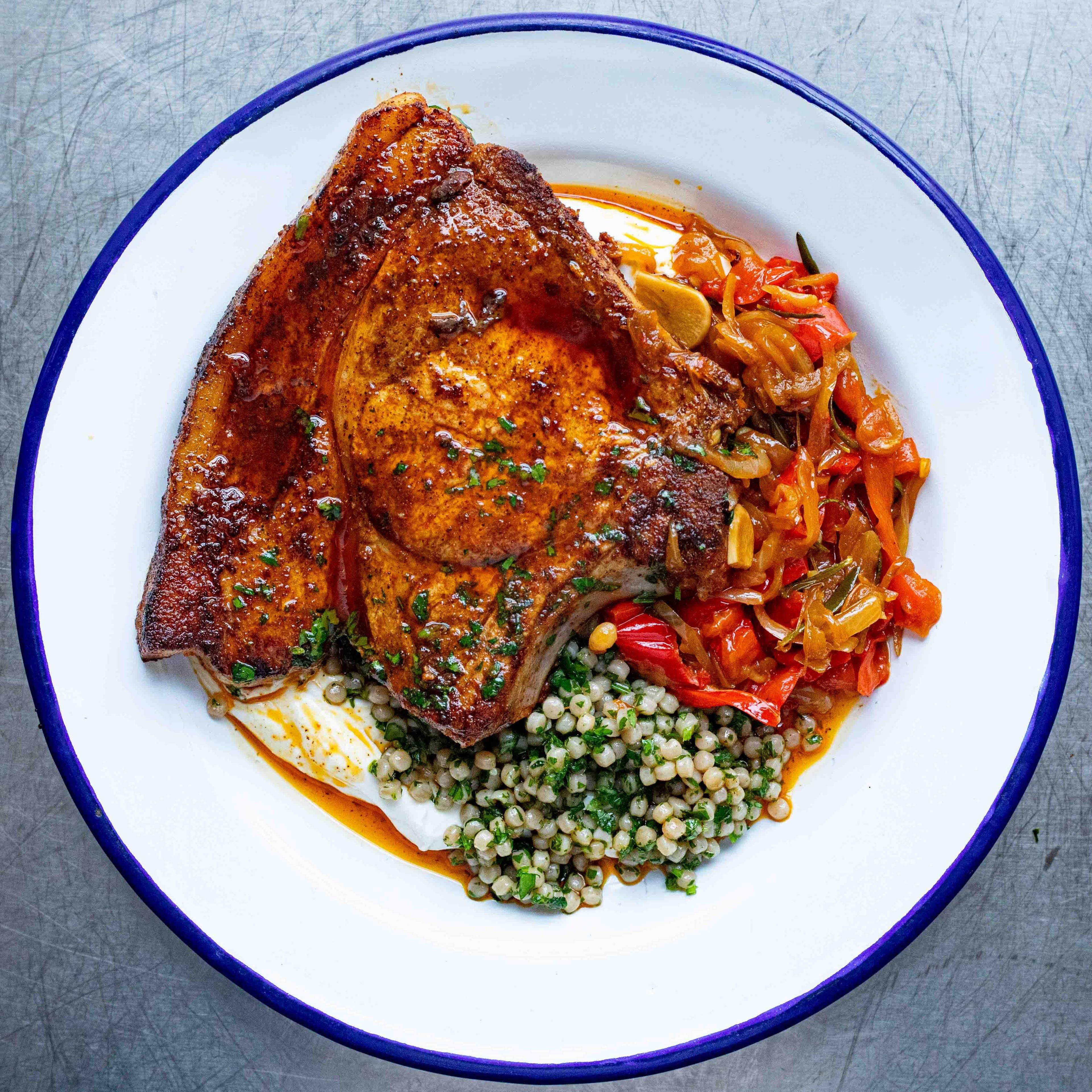 Paprika Pork Chop With Sweet Sour Peppers