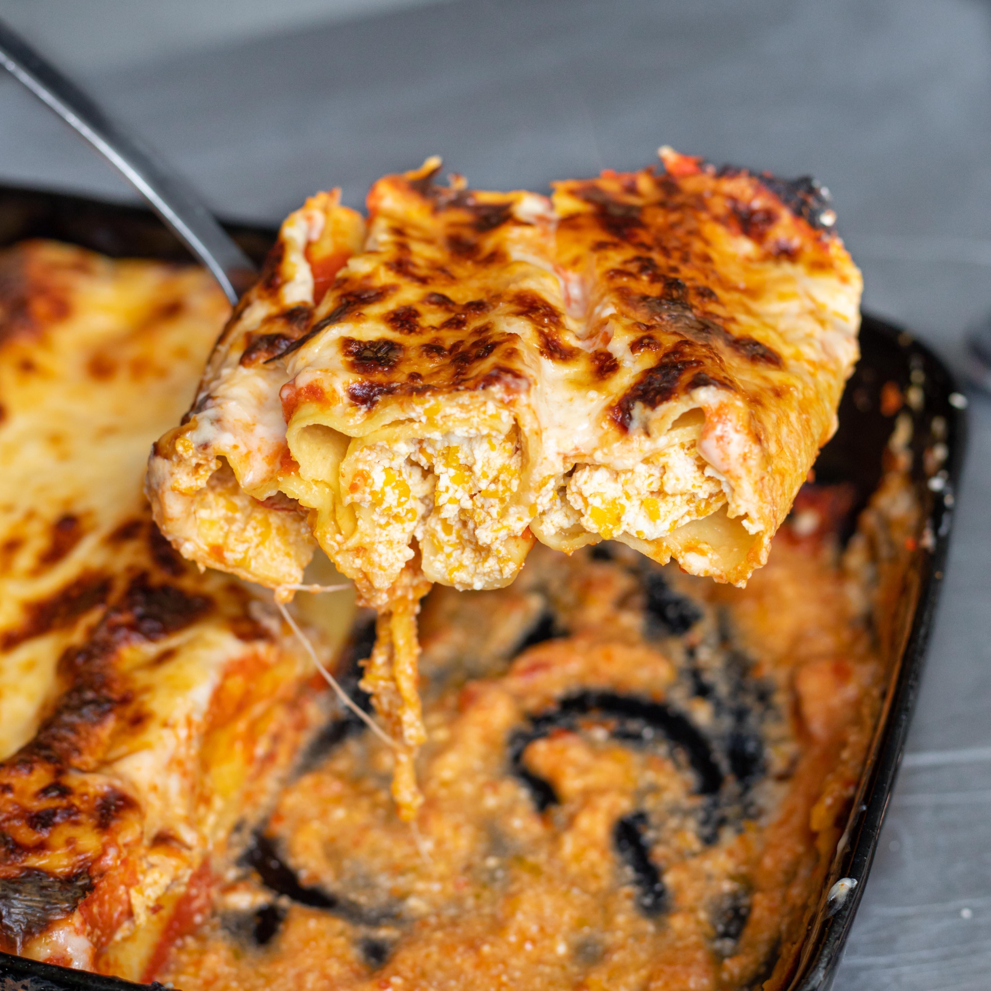 Spicy Butternut and Ricotta Cannelloni