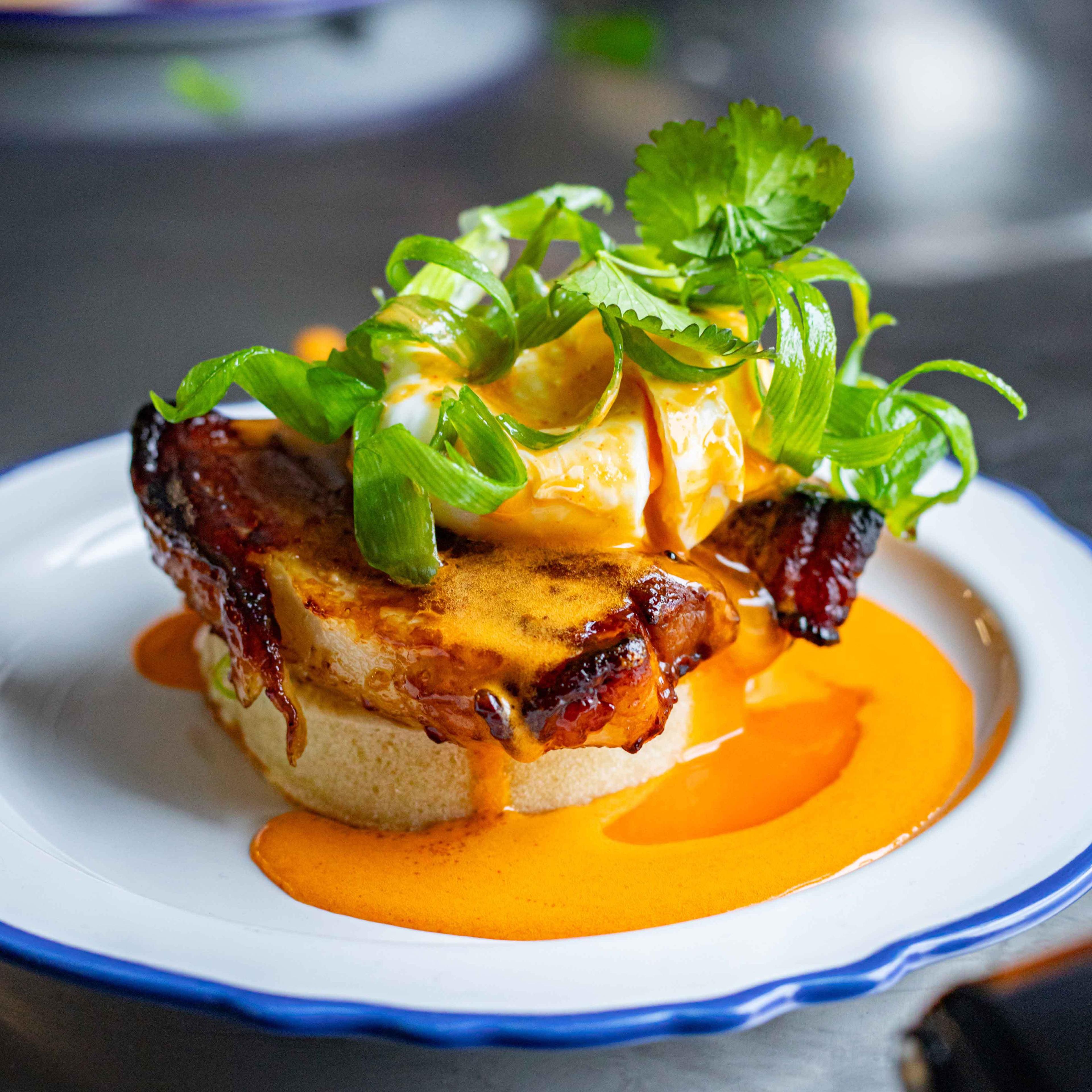 Pork belly Benedict