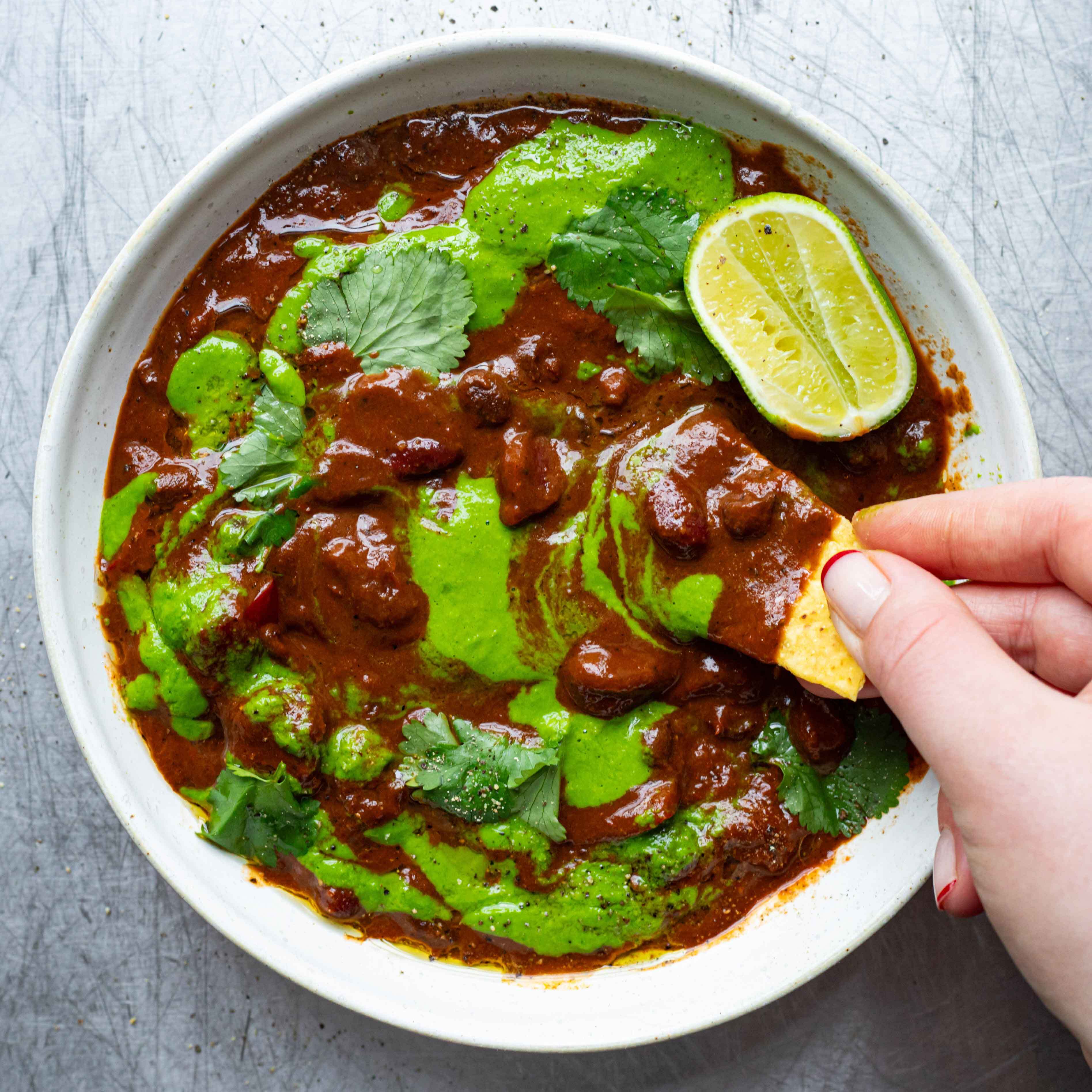 Rich Bean Chilli with Spicy Jalapeño Sauce