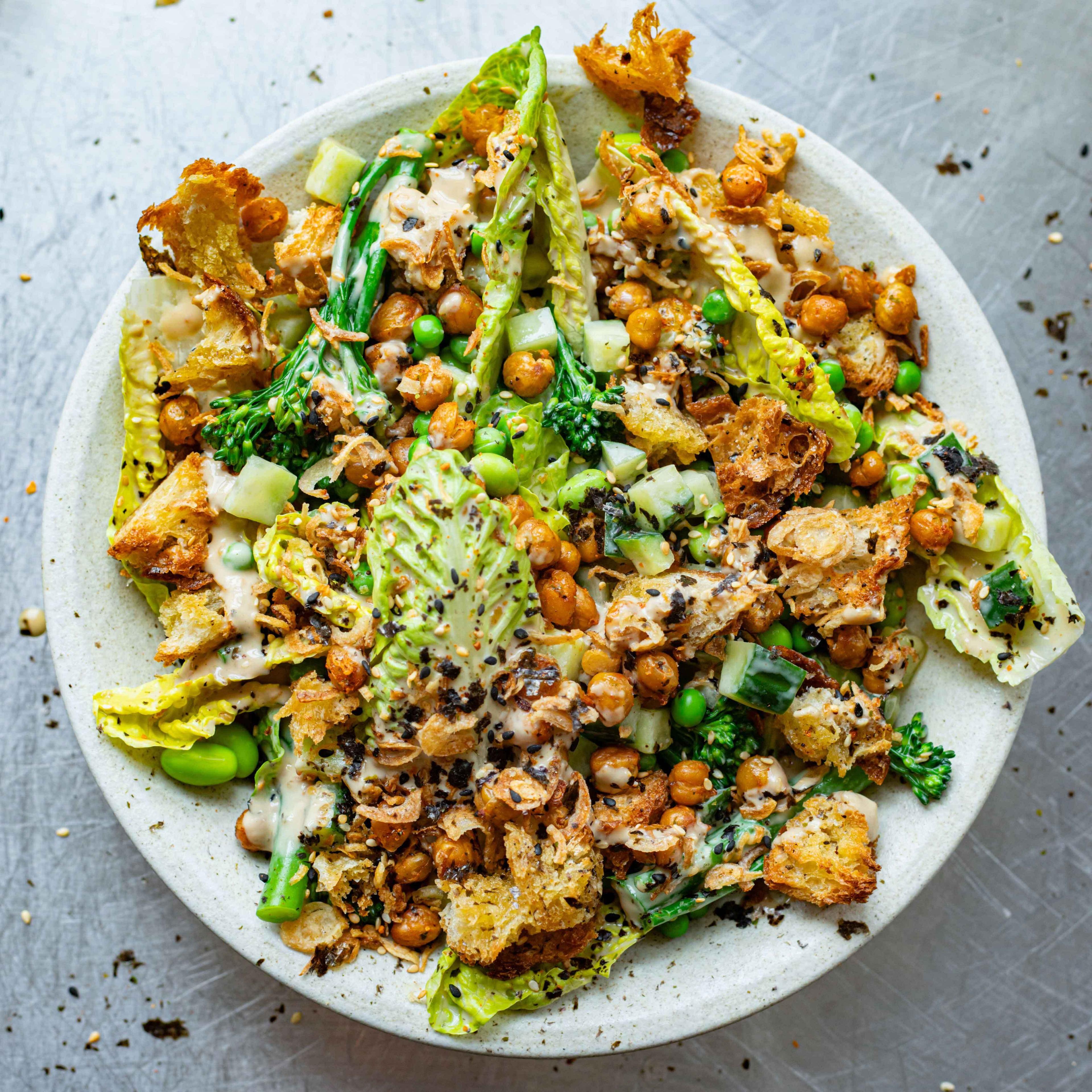 Sesame Crispy Chickpea Caesar