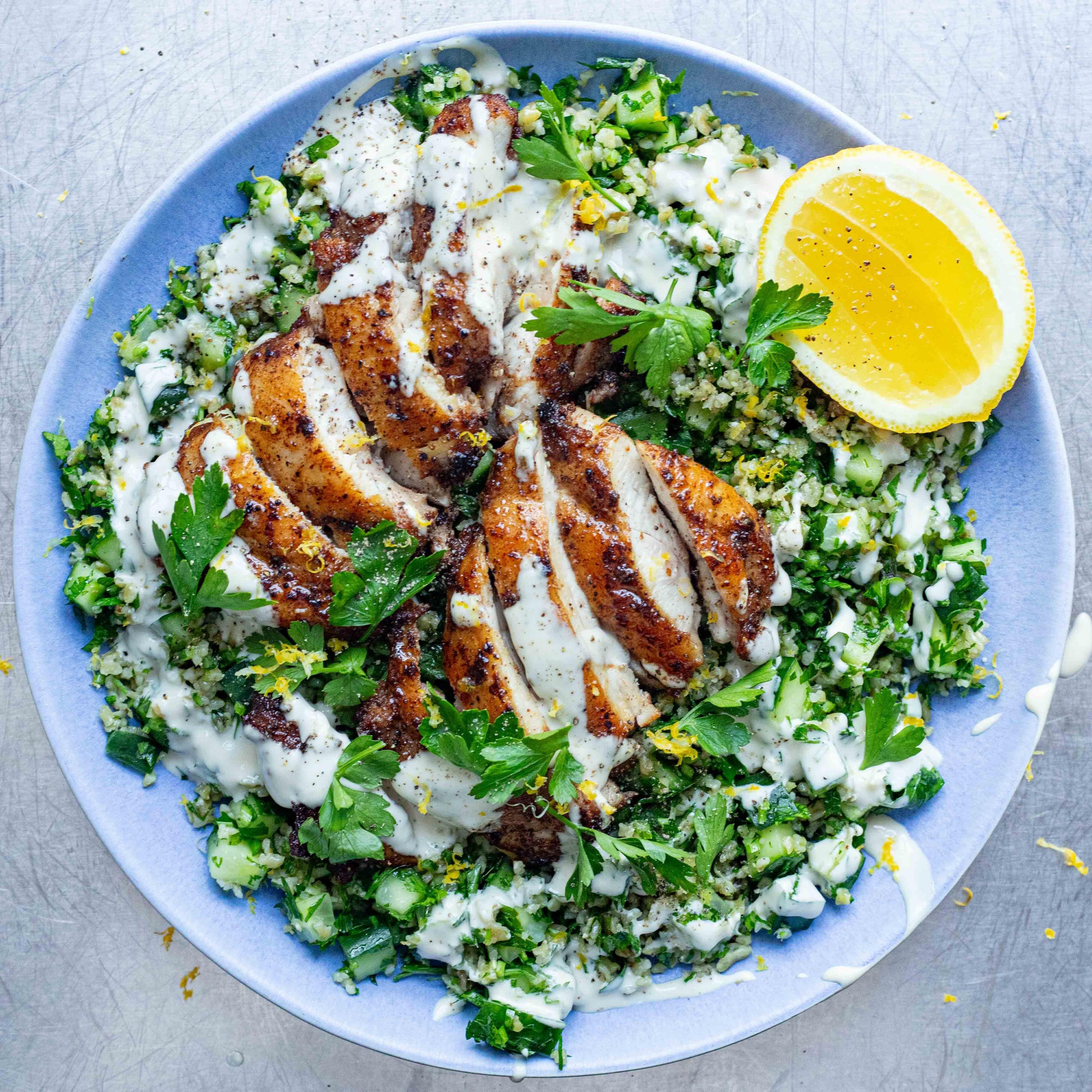 Sumac Chicken Freekeh