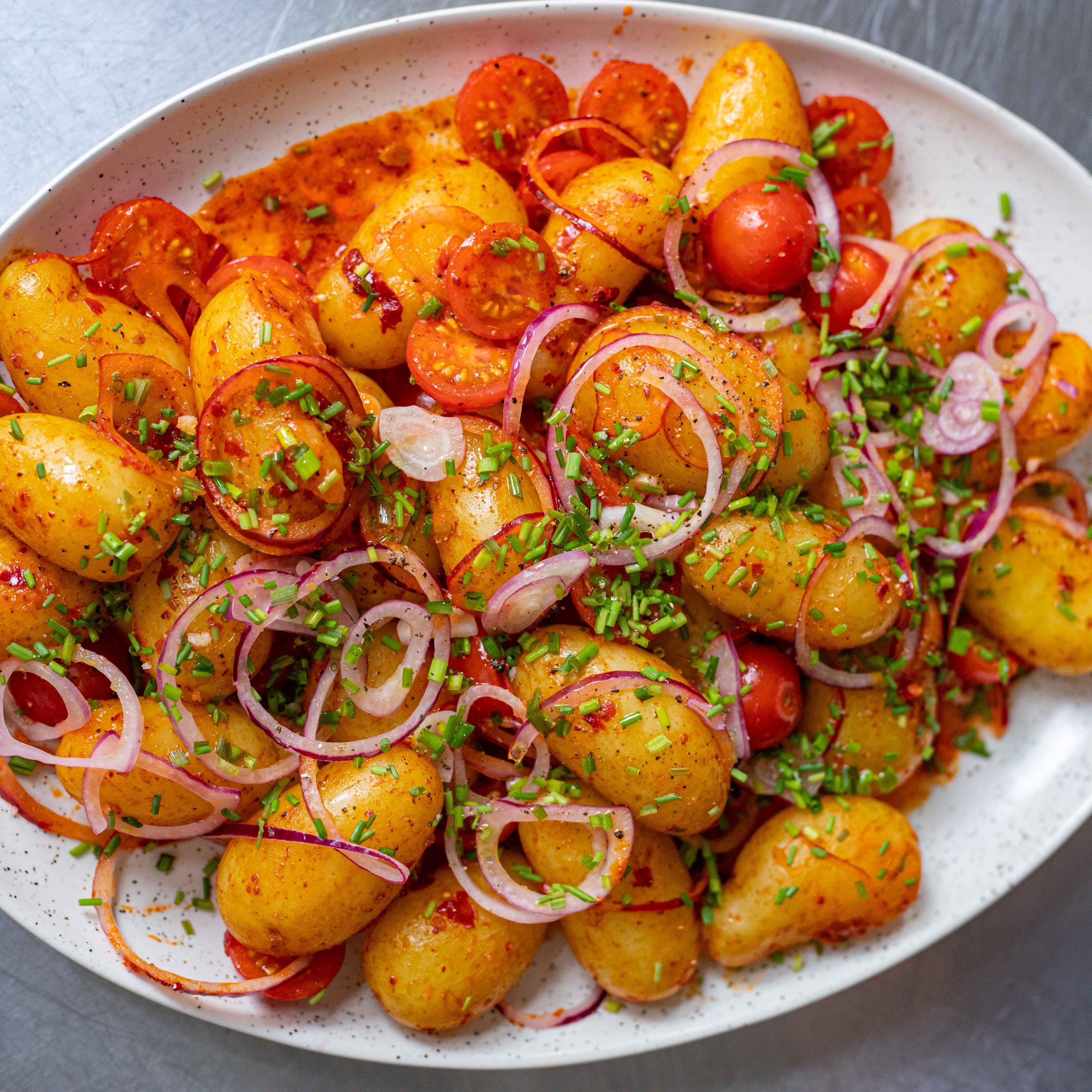 Baby Potato Salad With Harissa