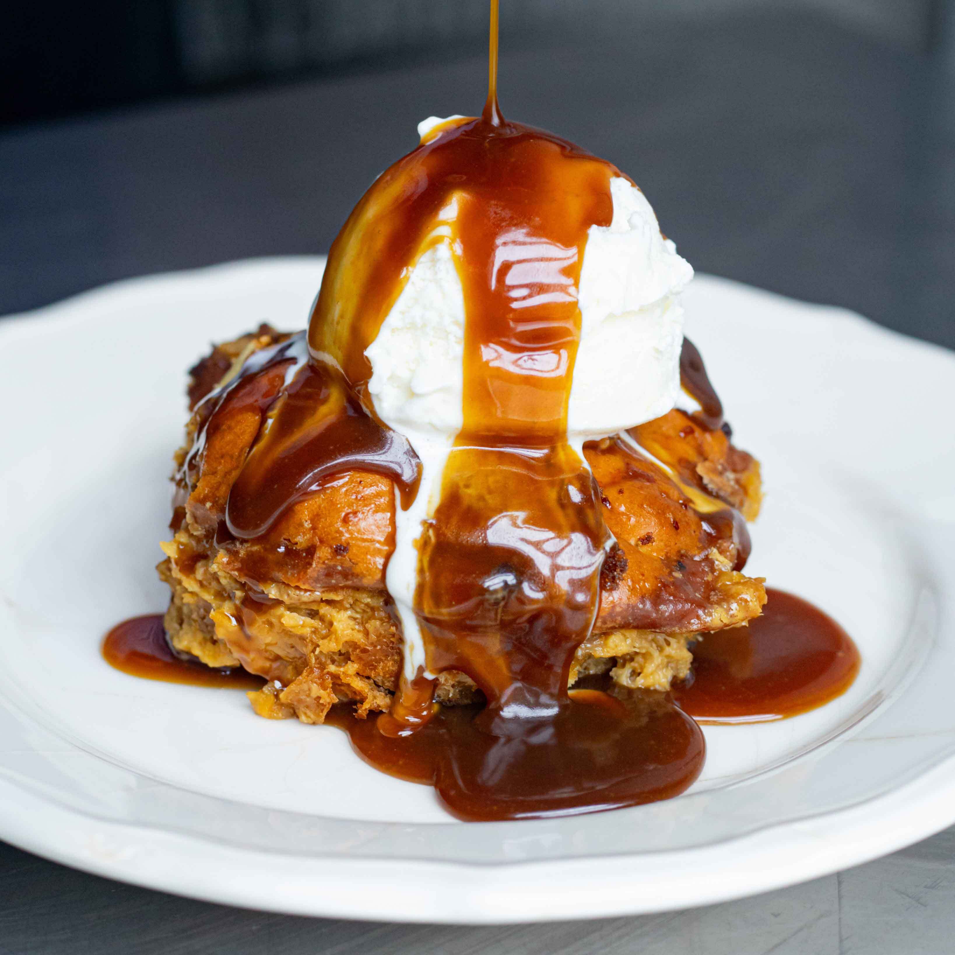 Sticky Toffee Hot Cross Bun Pudding