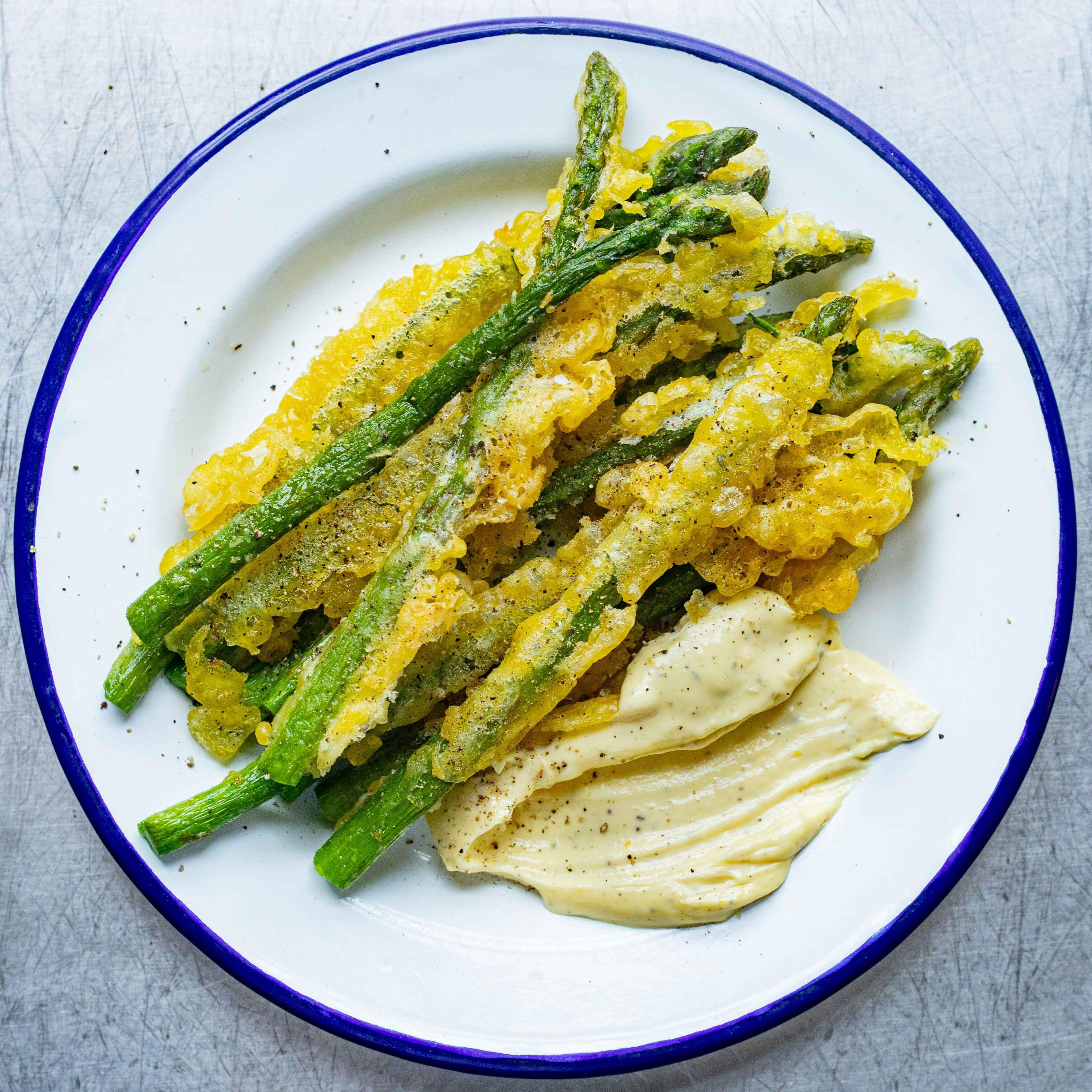 Asparagus Fries With Lemon Aioli