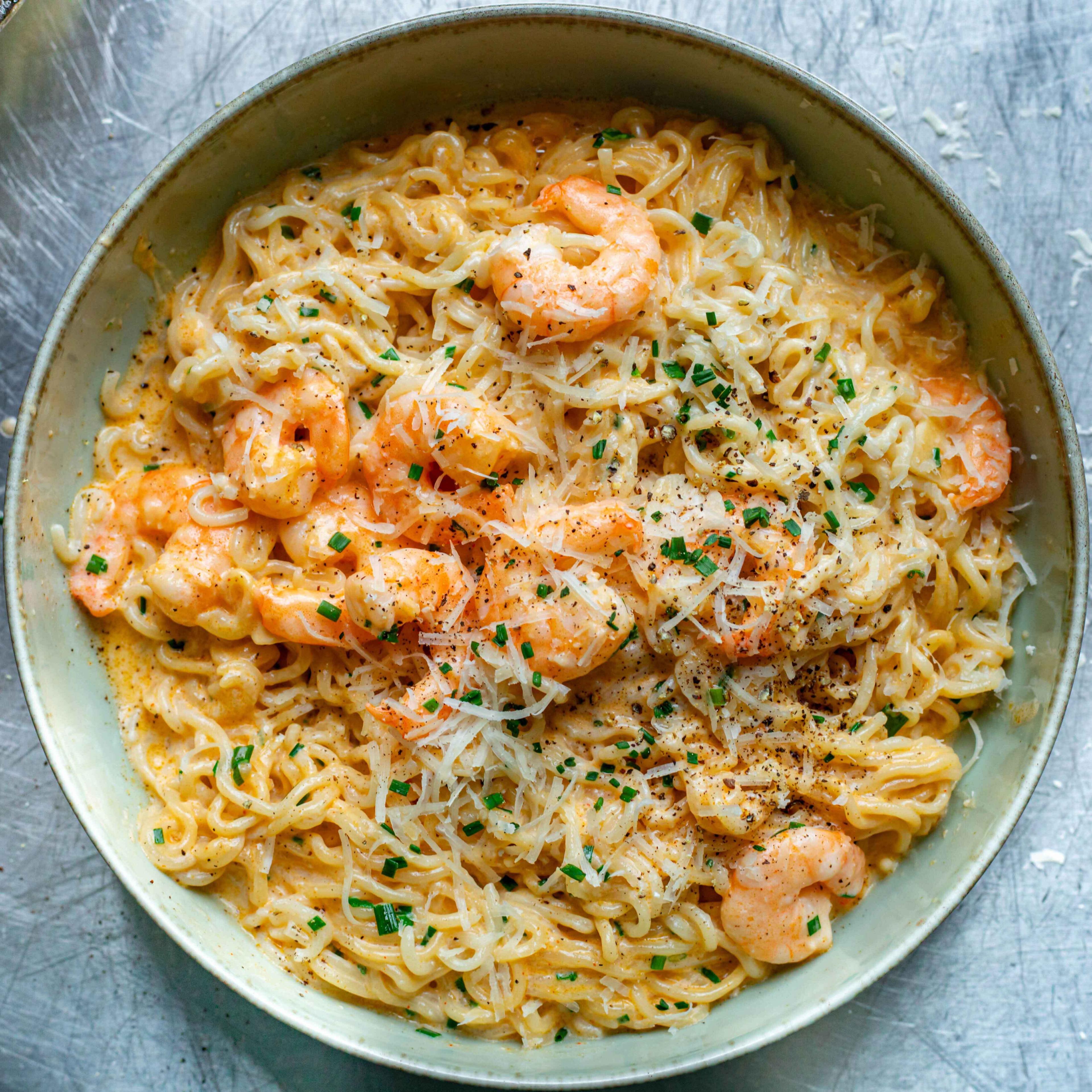 Creamy Prawn Gochujang Noodles