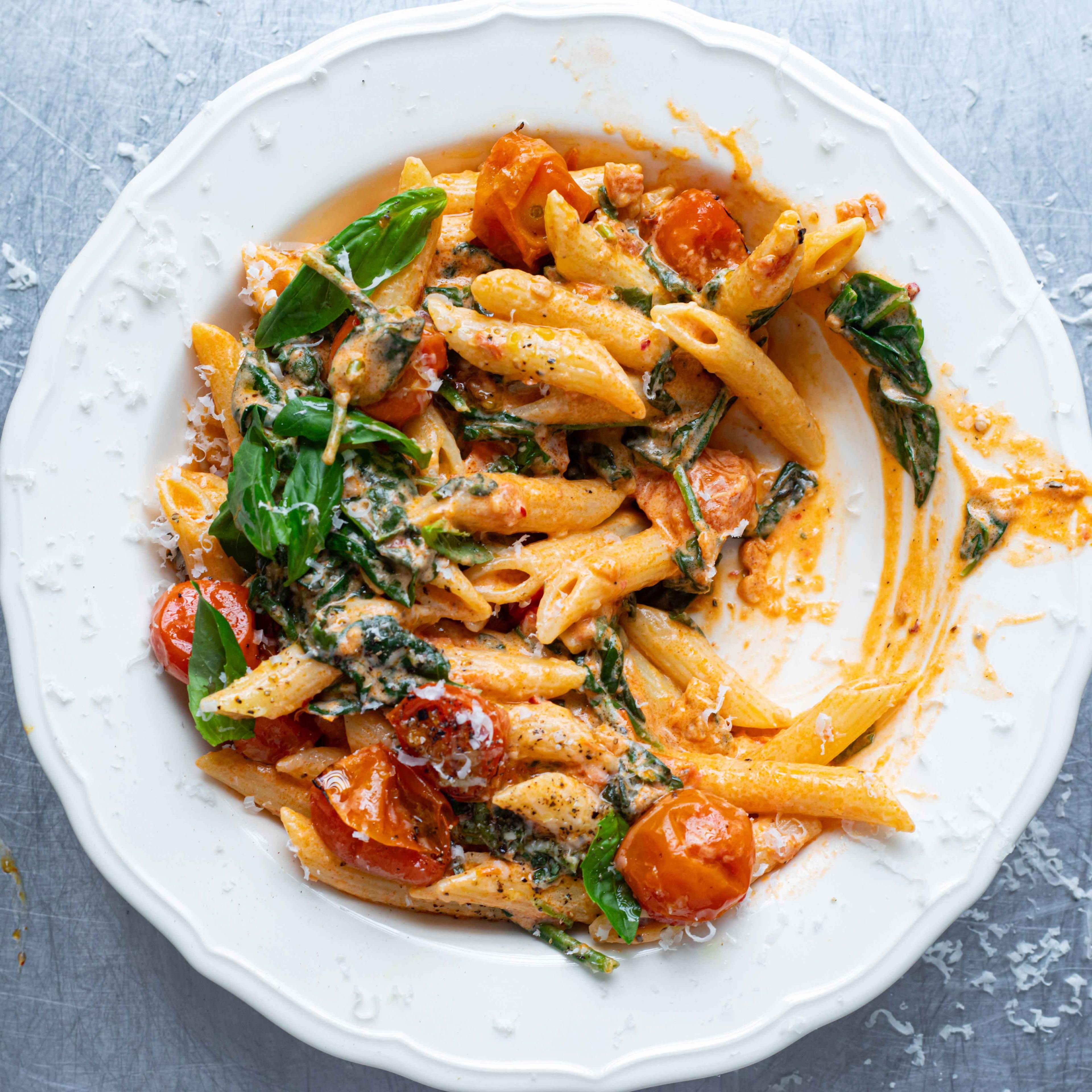 Creamy Sun Dried Tomato Pesto Penne