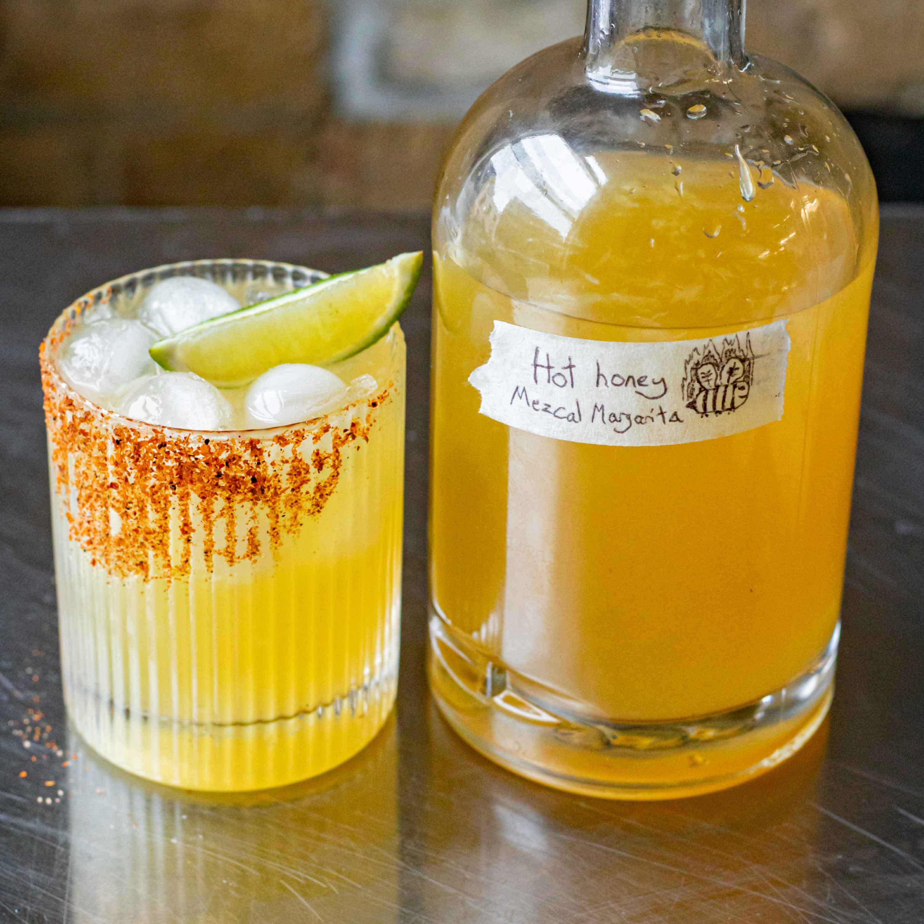 Hot Honey Mezcal Margarita