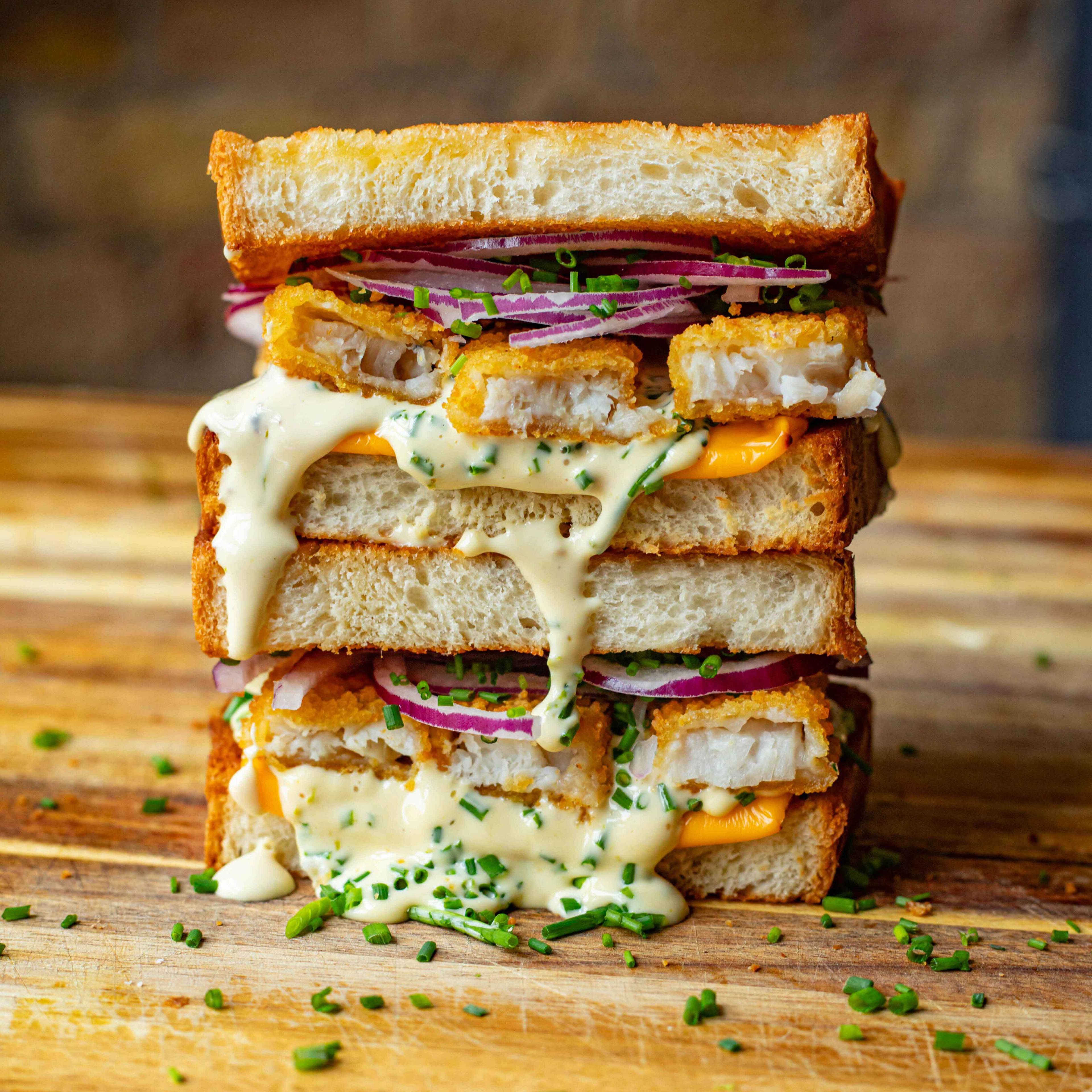 Lime Wasabi Fish Finger Sando