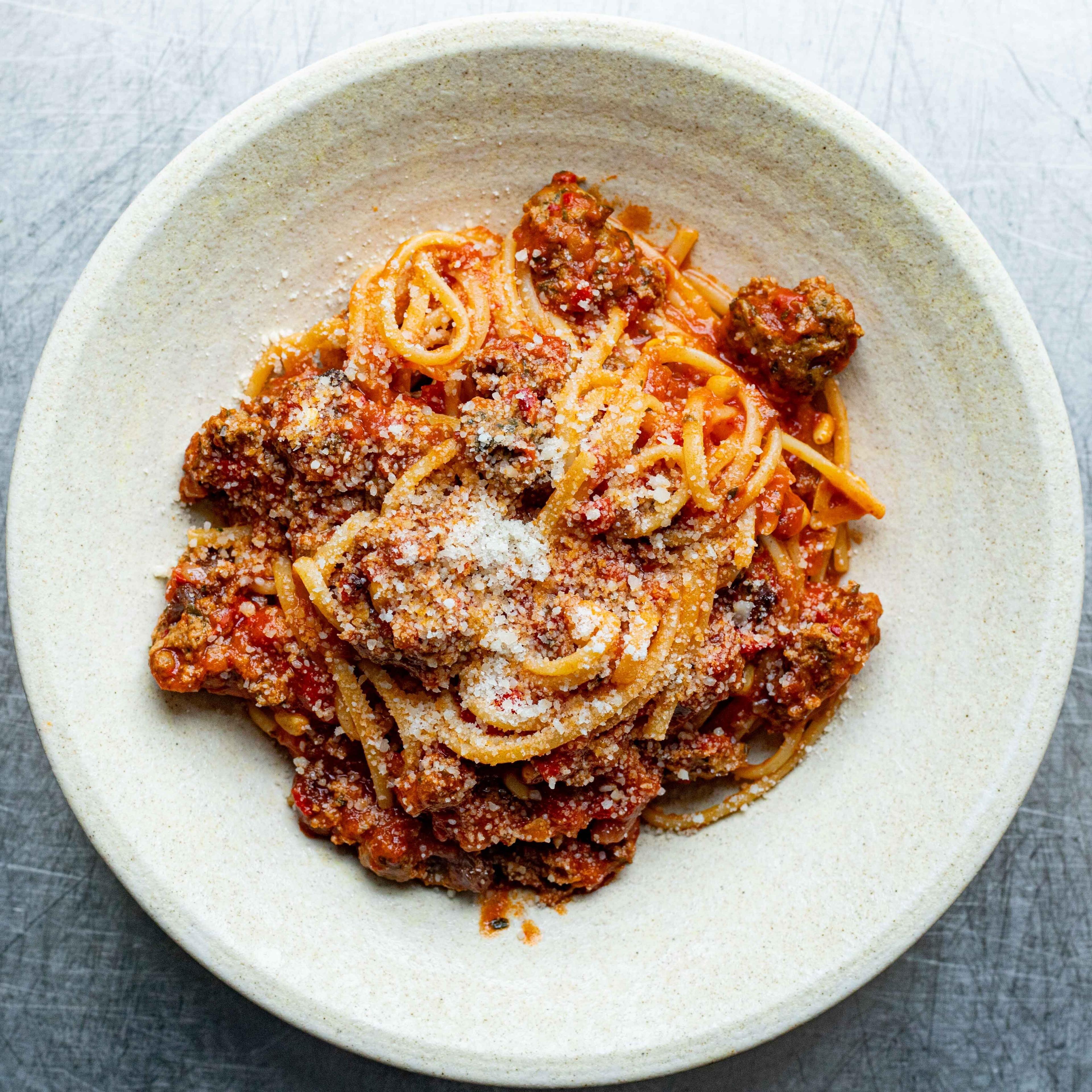 Spicy Lamb Linguine