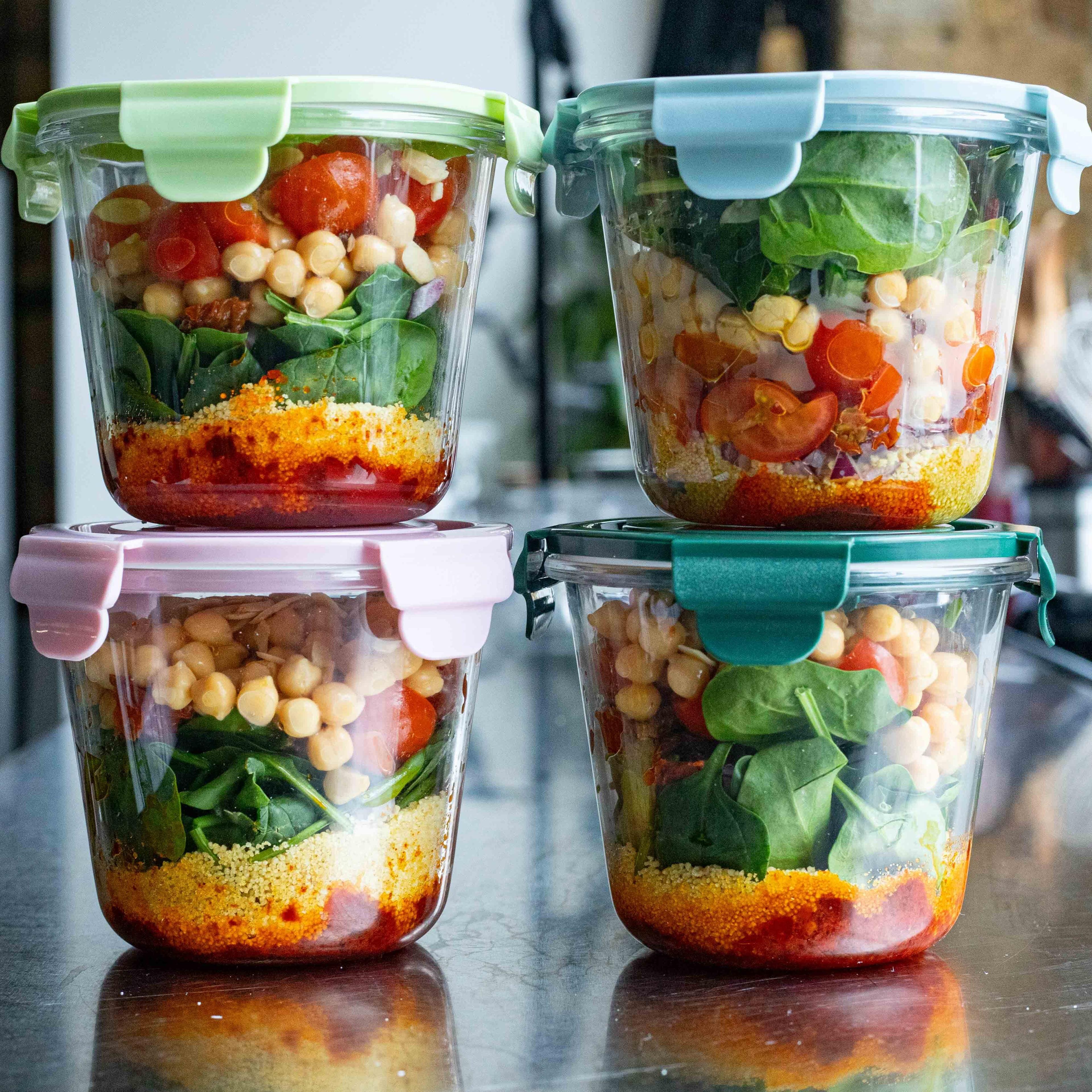 Tomatoey Harissa Couscous Pots