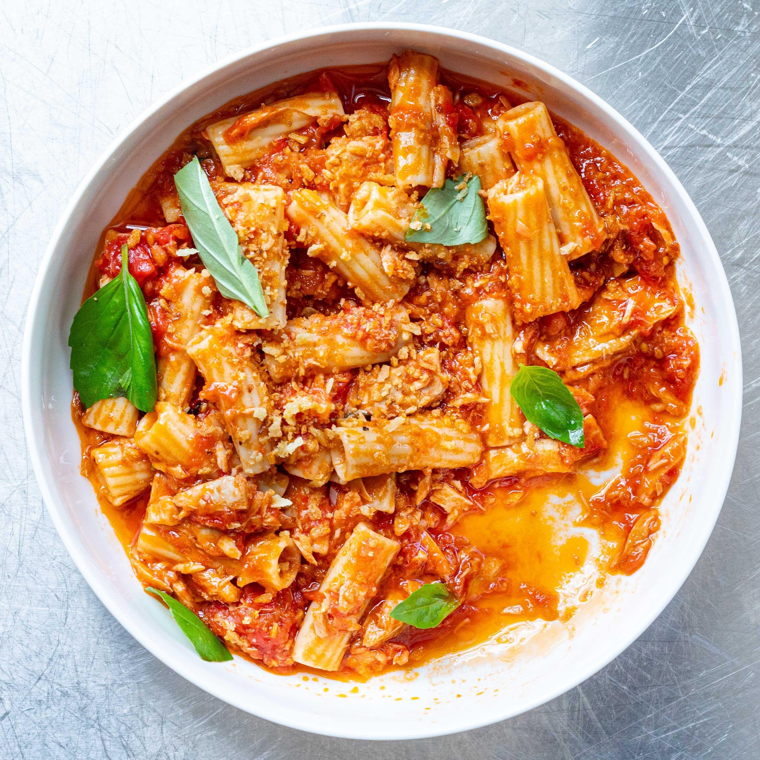 Tuna Ragù With Garlicky Breadcrumbs