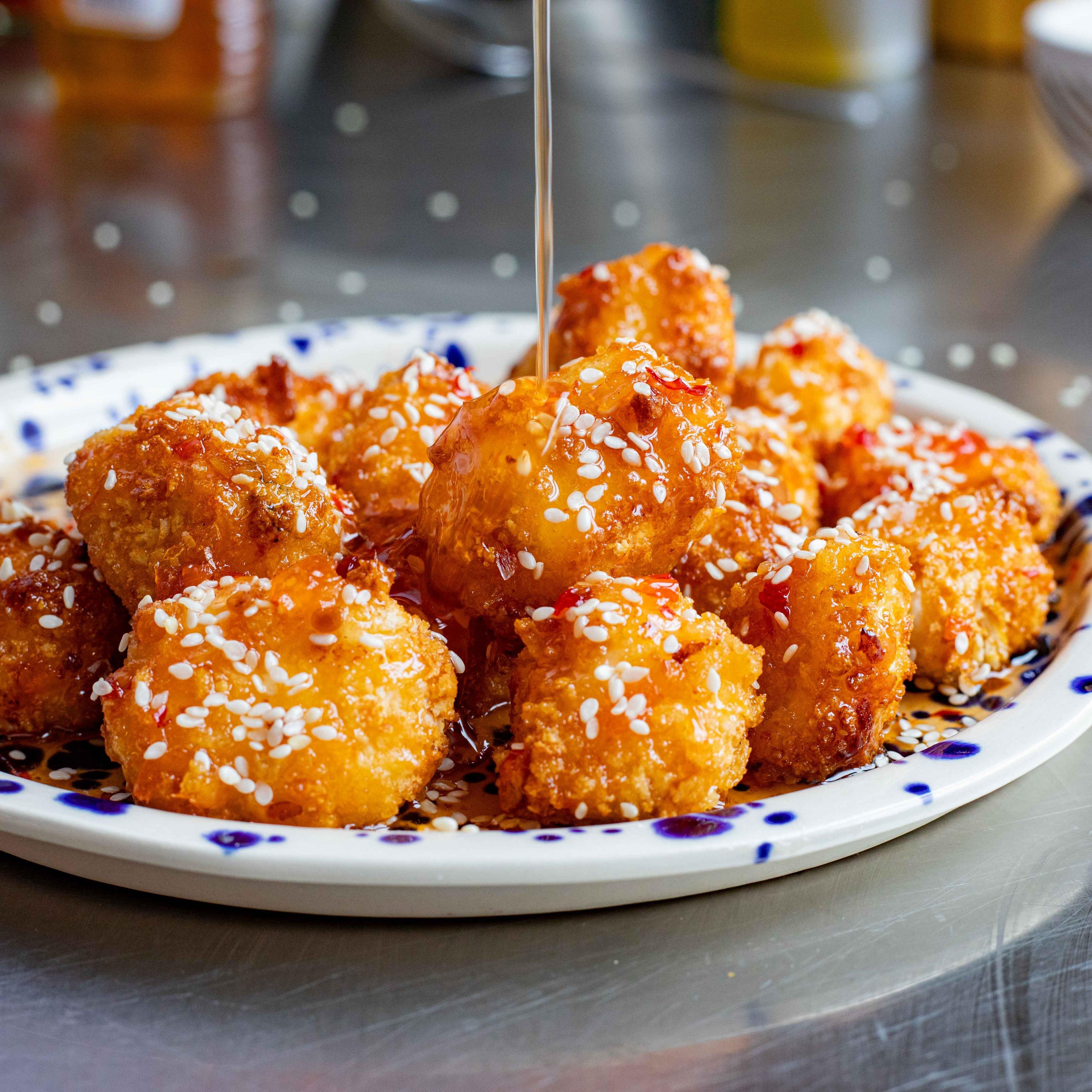 Air Fryer Crispy Honey Chilli Halloumi