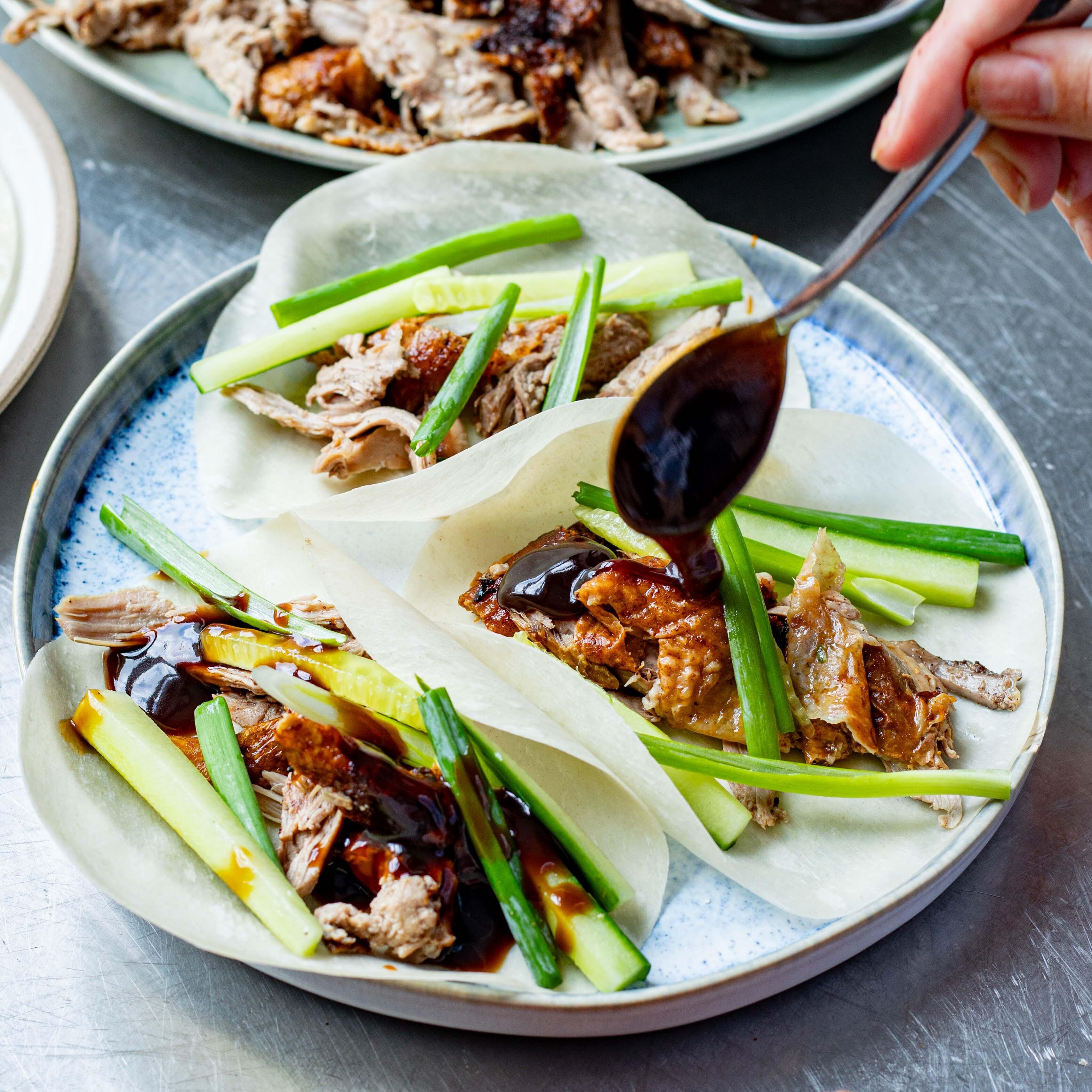 Air Fryer Duck Pancakes