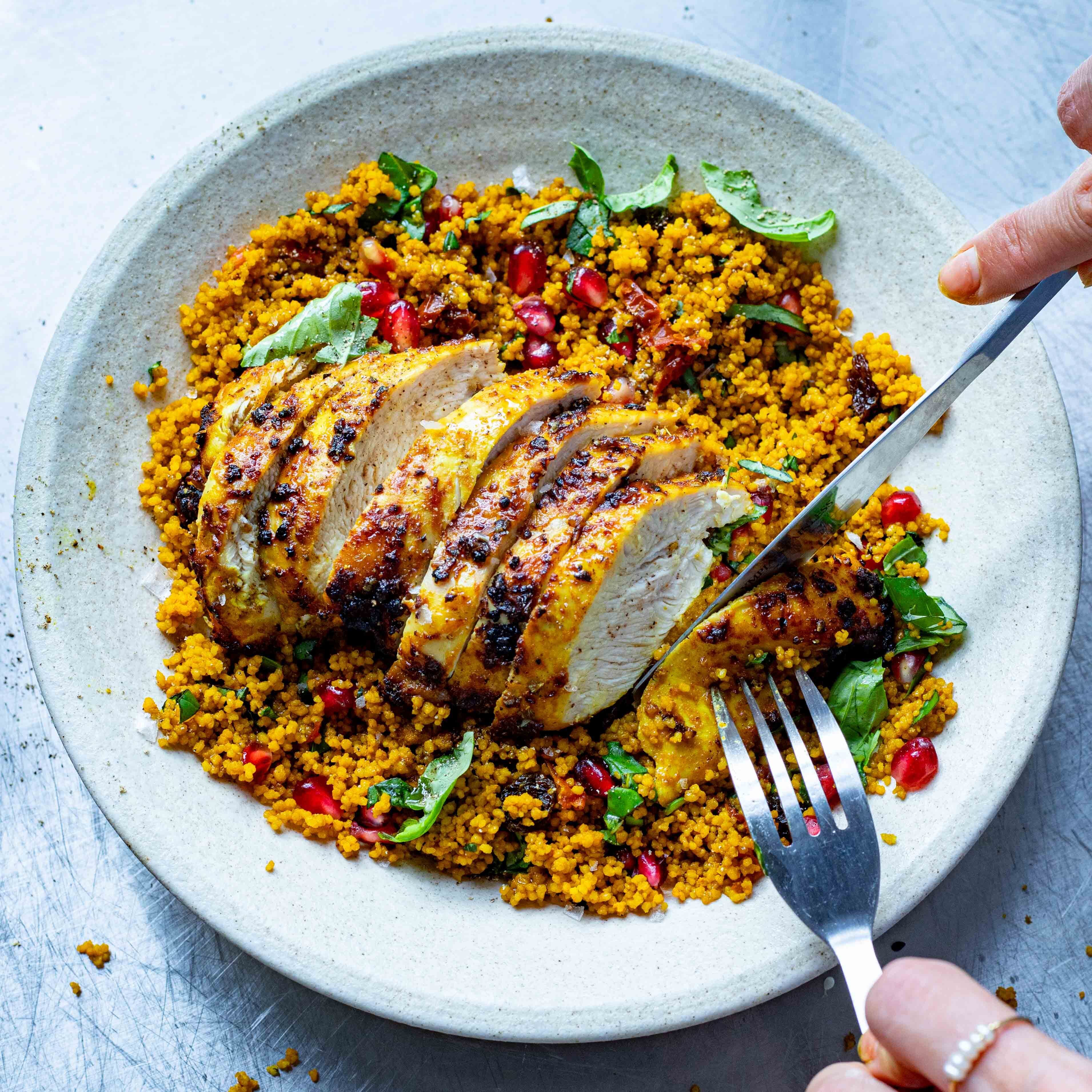 Air Fryer Moroccan Chicken Couscous