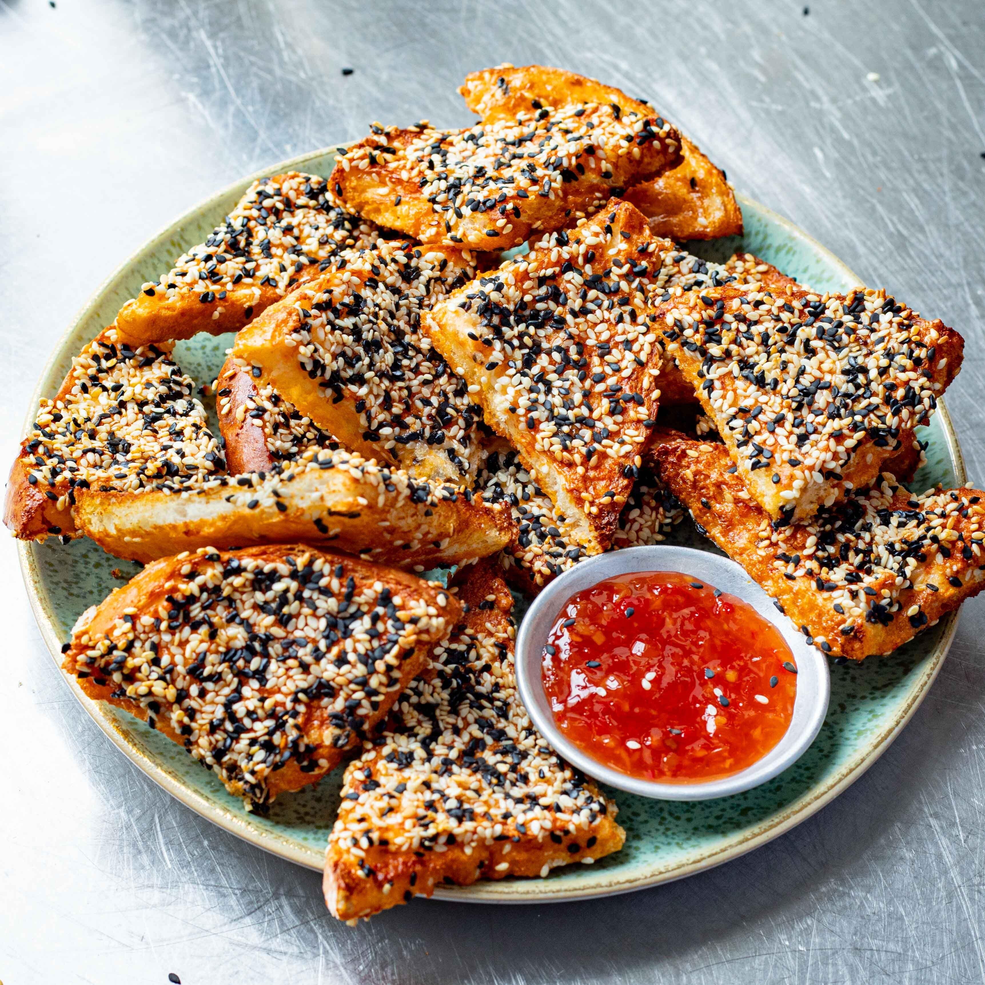 Air Fryer Prawn Sesame Toast