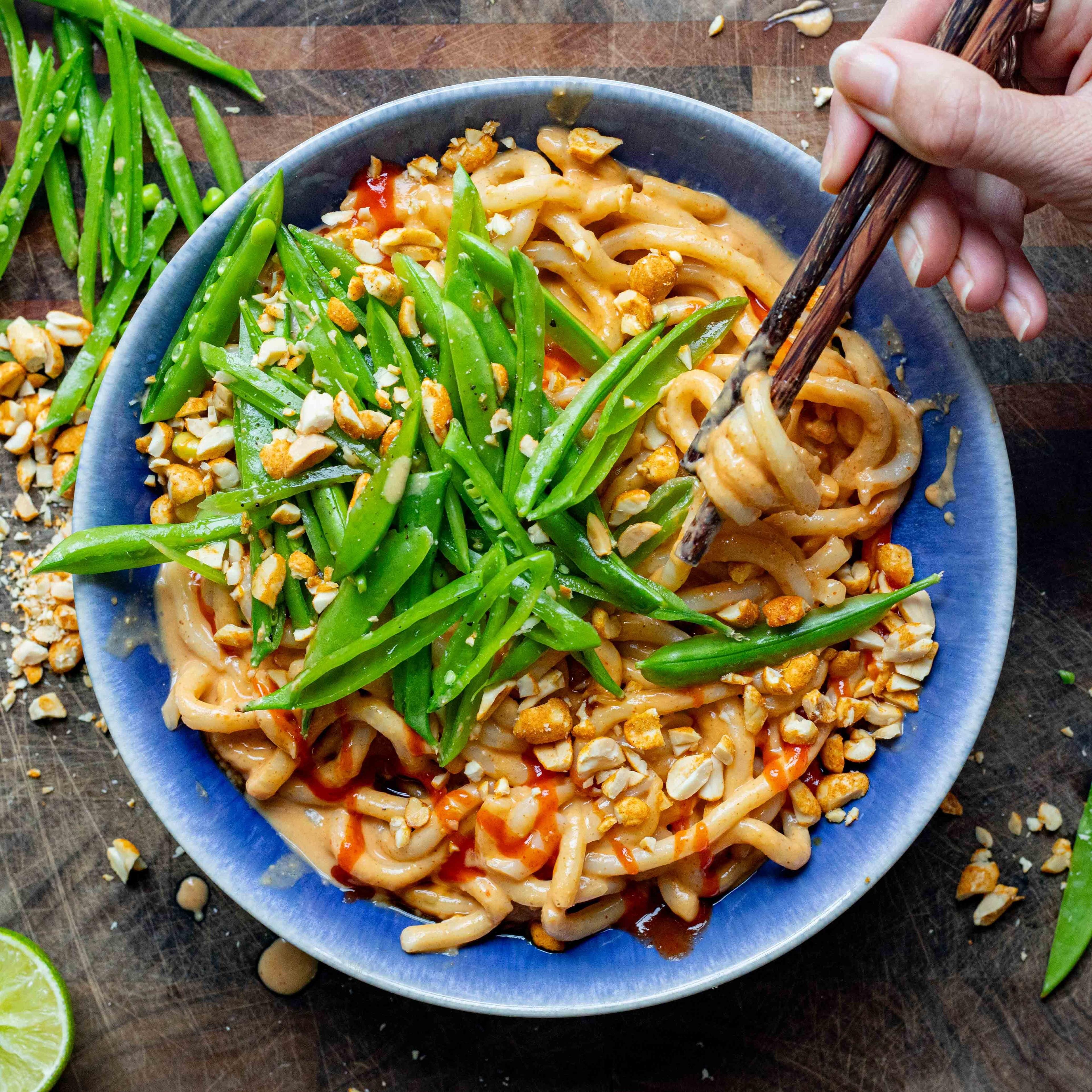 Peanut Sriracha Noodles