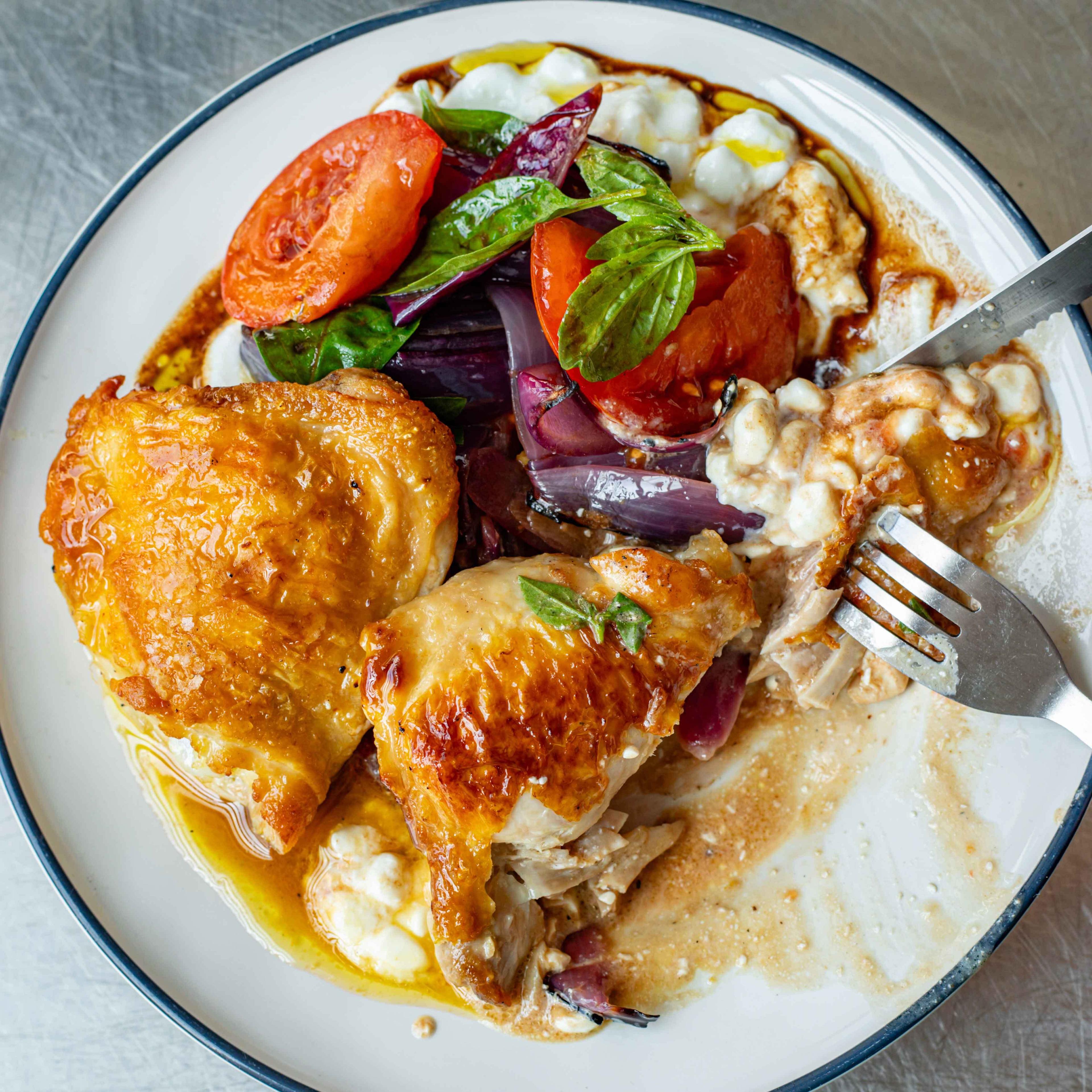 Roast Chicken Fresh Tomato Salad Recipe