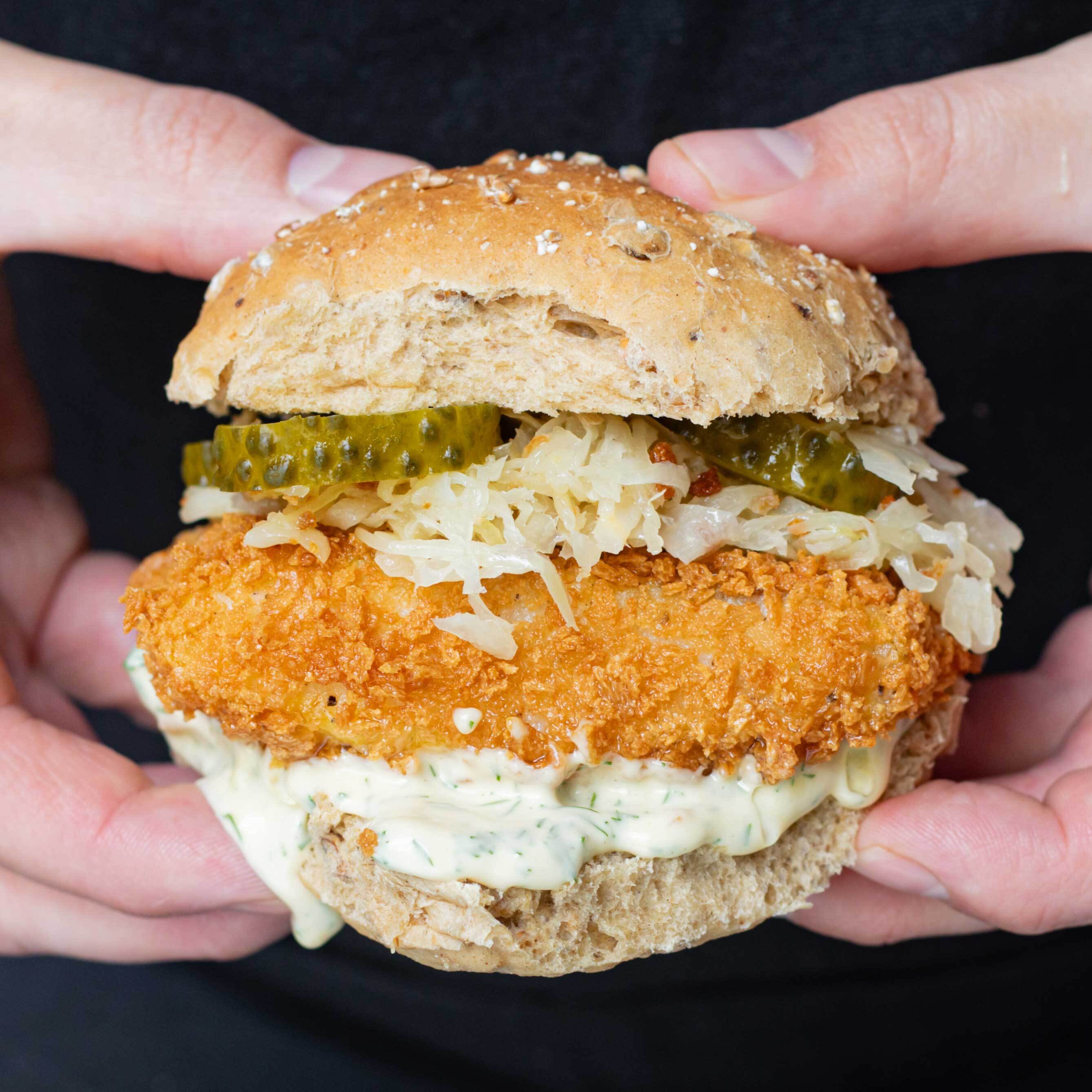 Smoked Fish Finger Sandwiches with a Dill Mustard Mayo