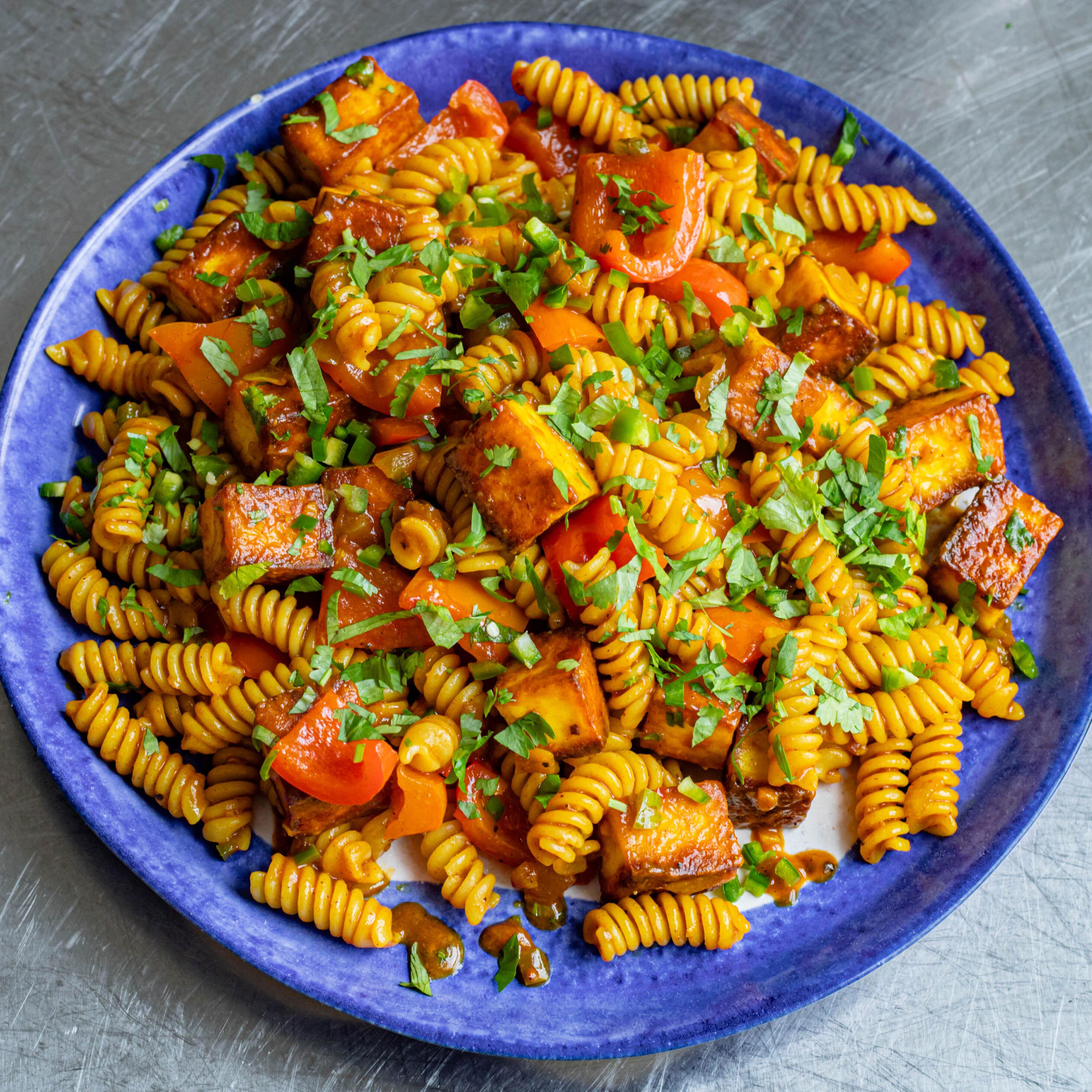 Chilli Paneer Pasta Recipe