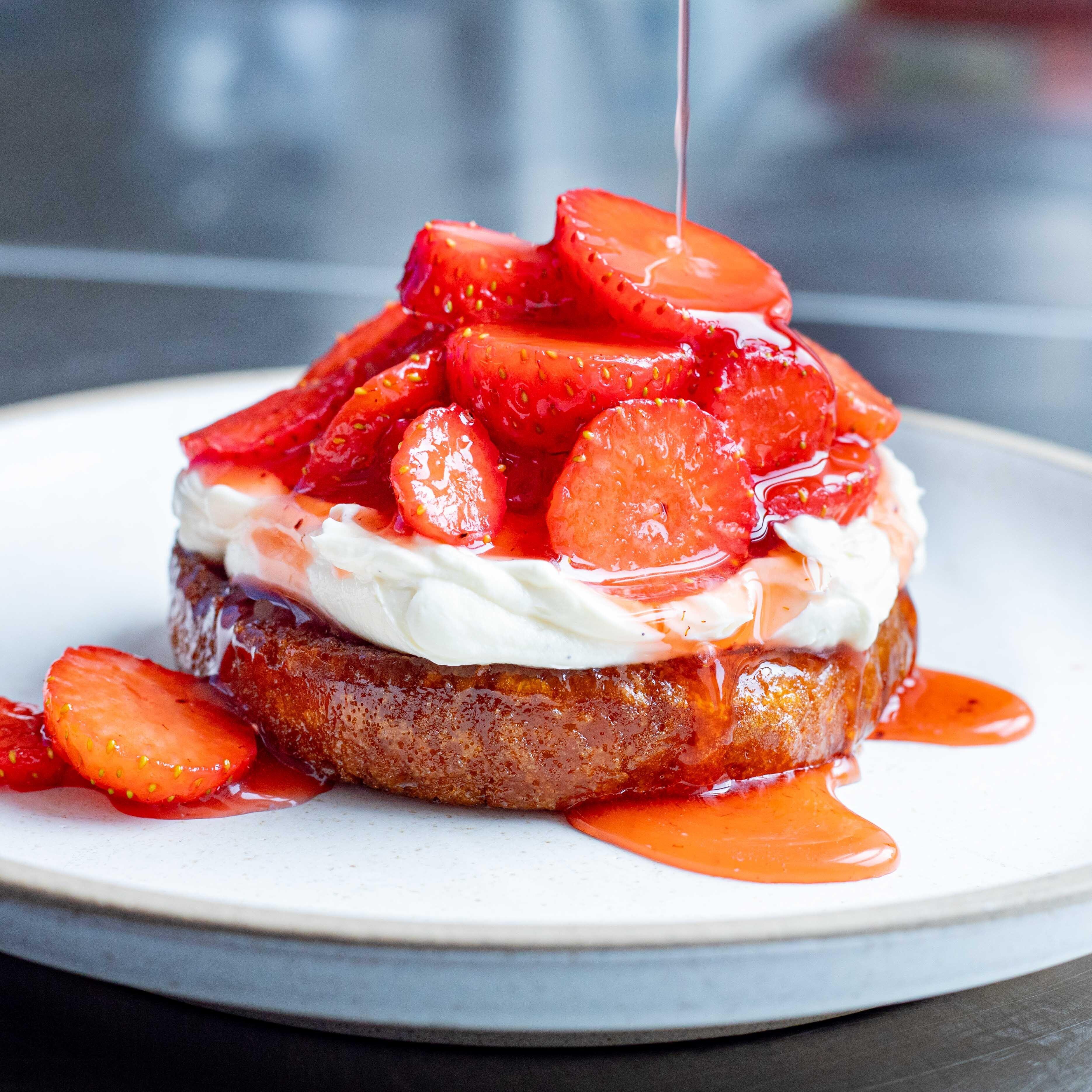 Strawberry Cheesecake Honey Butter Toast