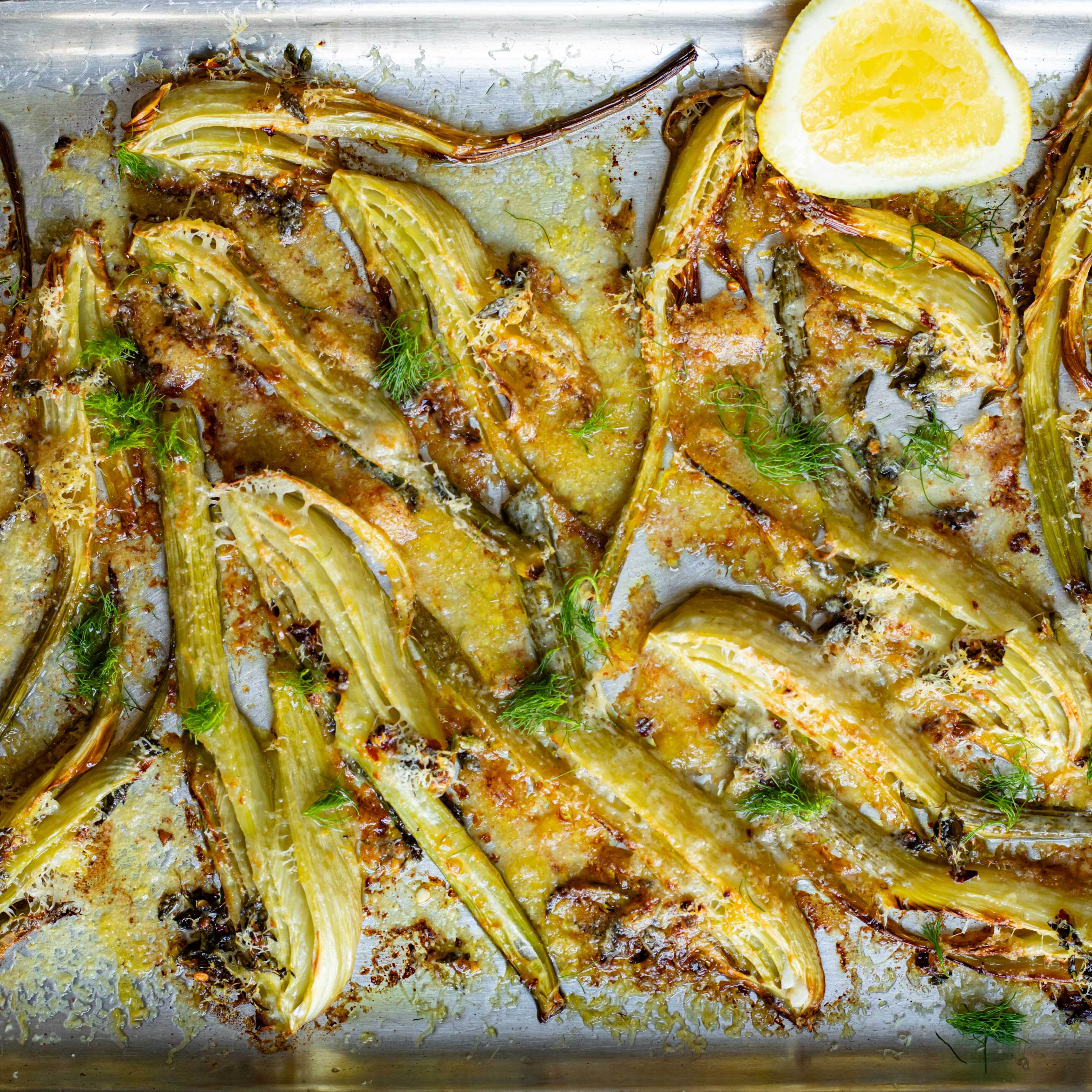 Chilli Thyme Parmesan Roast Fennel