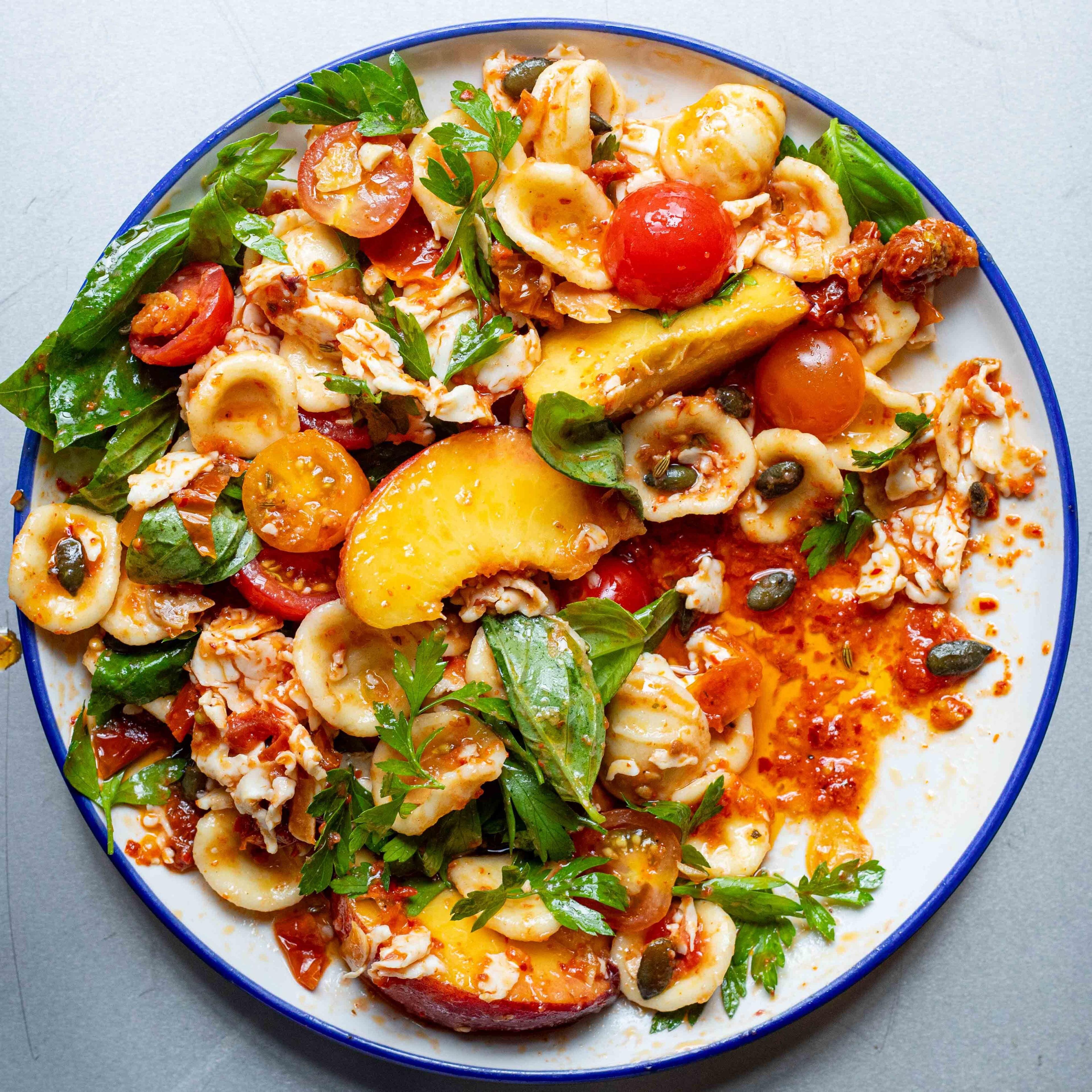 Double Tomato Halloumi Pasta Salad