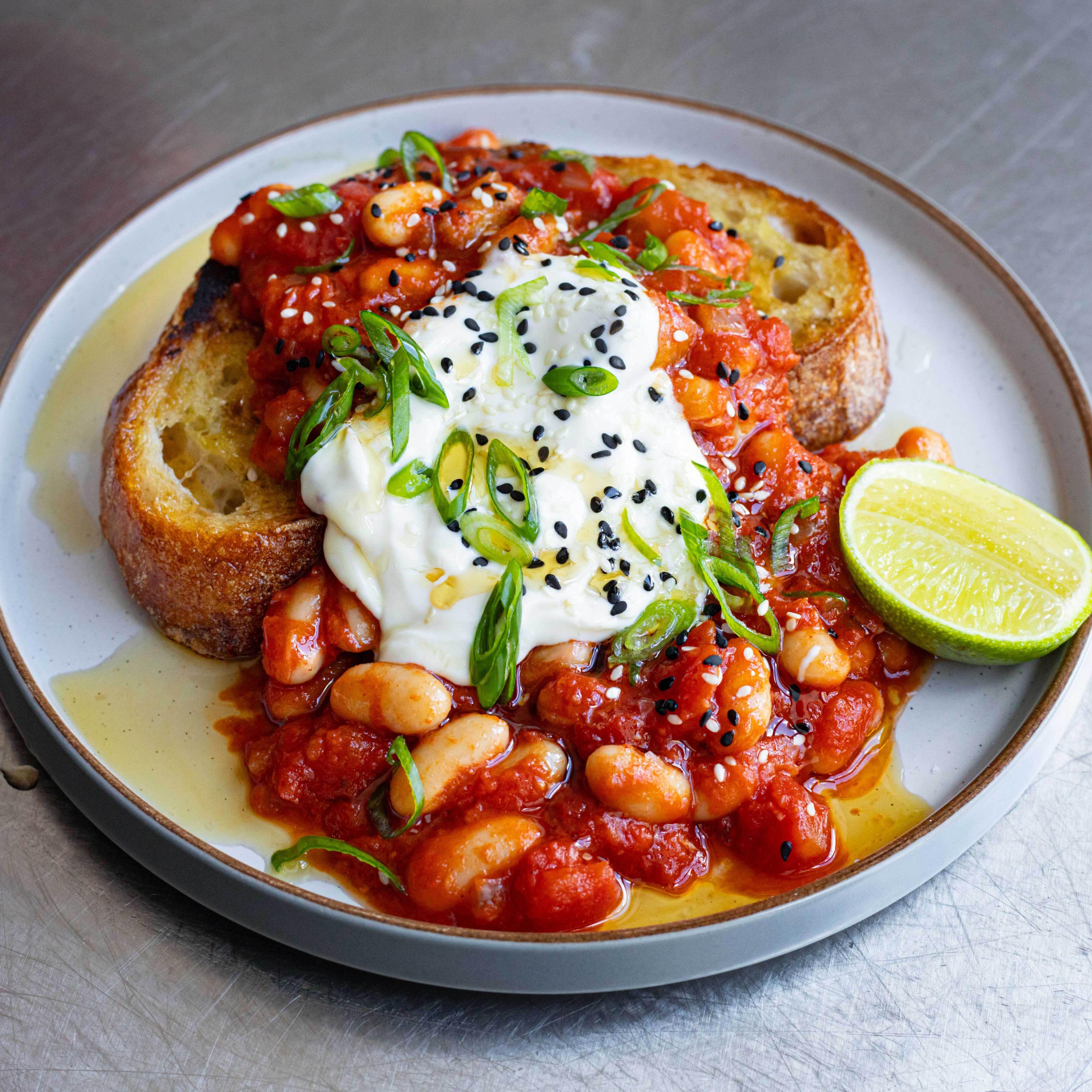 Gochujang Beans on Toast