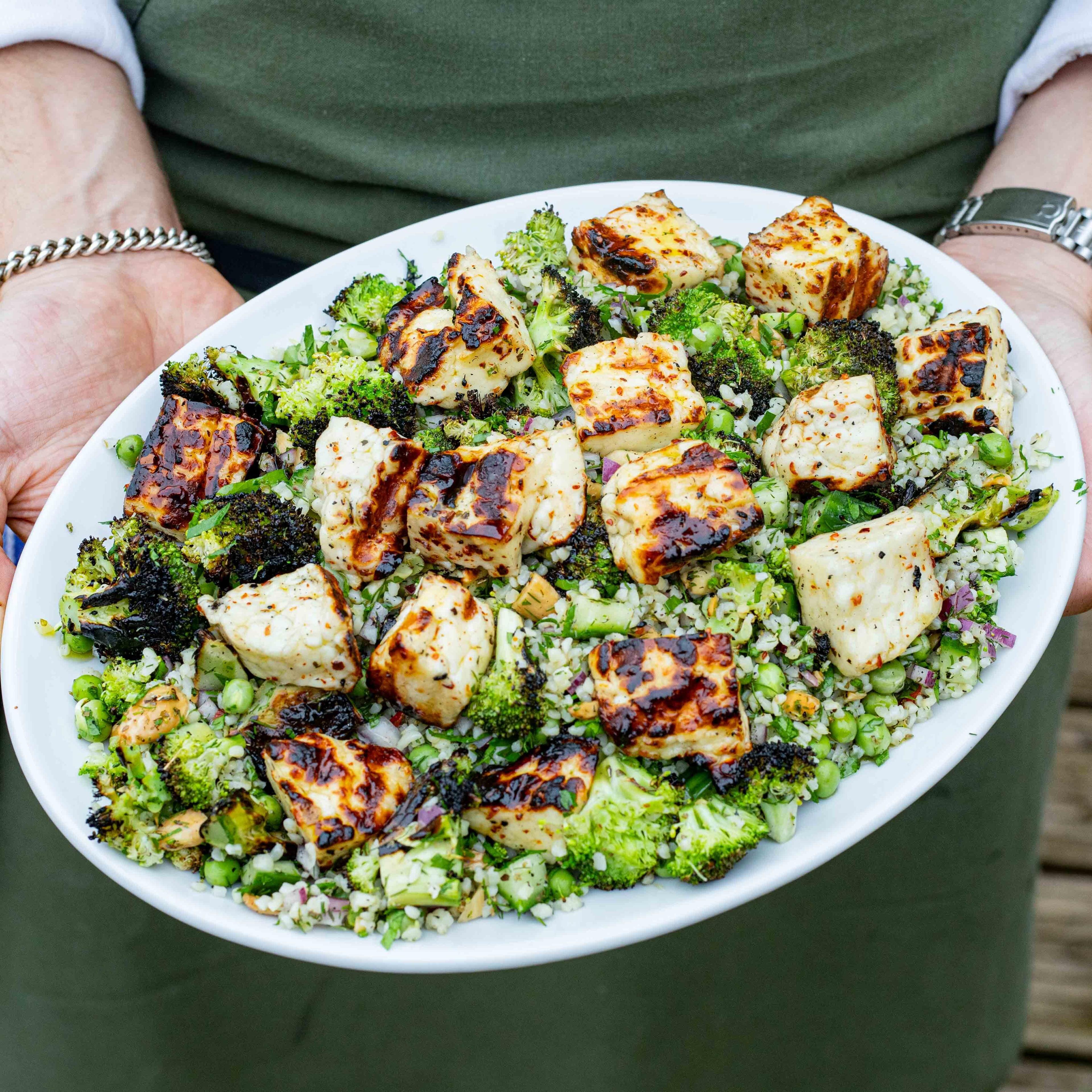 Halloumi Burnt Broccoli Salad