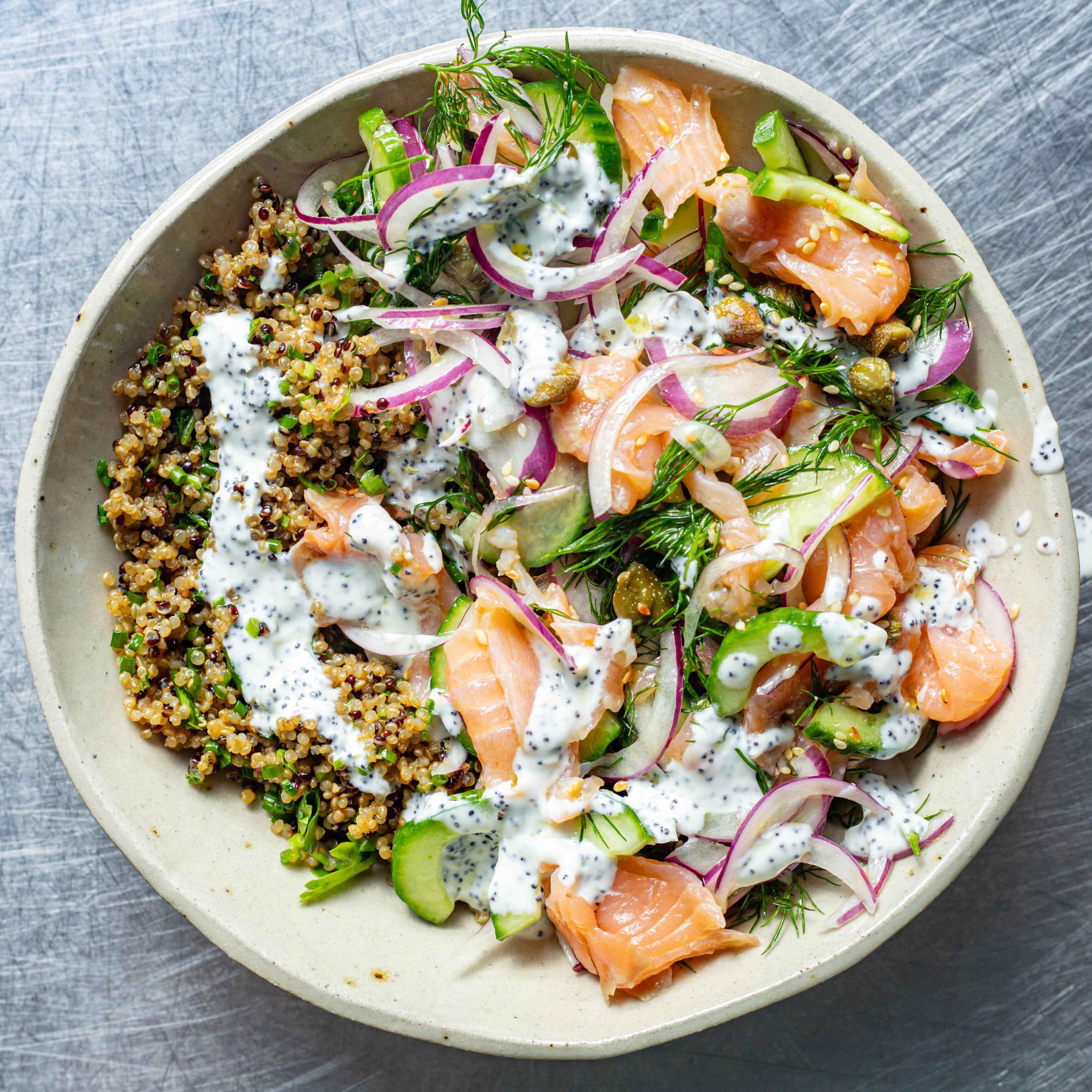 Smoked Salmon Quinoa Bowl