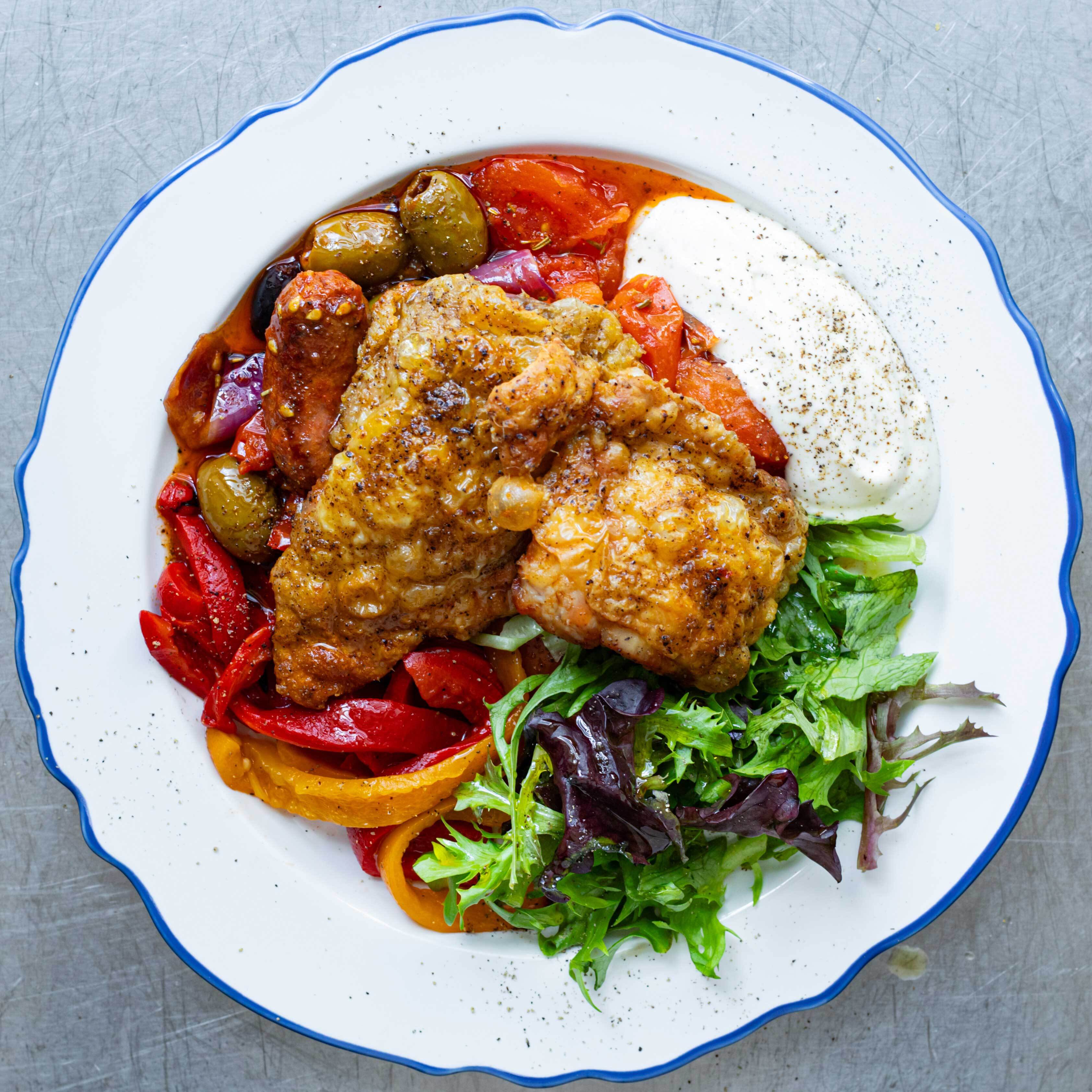 Smoky Chicken Chorizo Bowl with Aioli