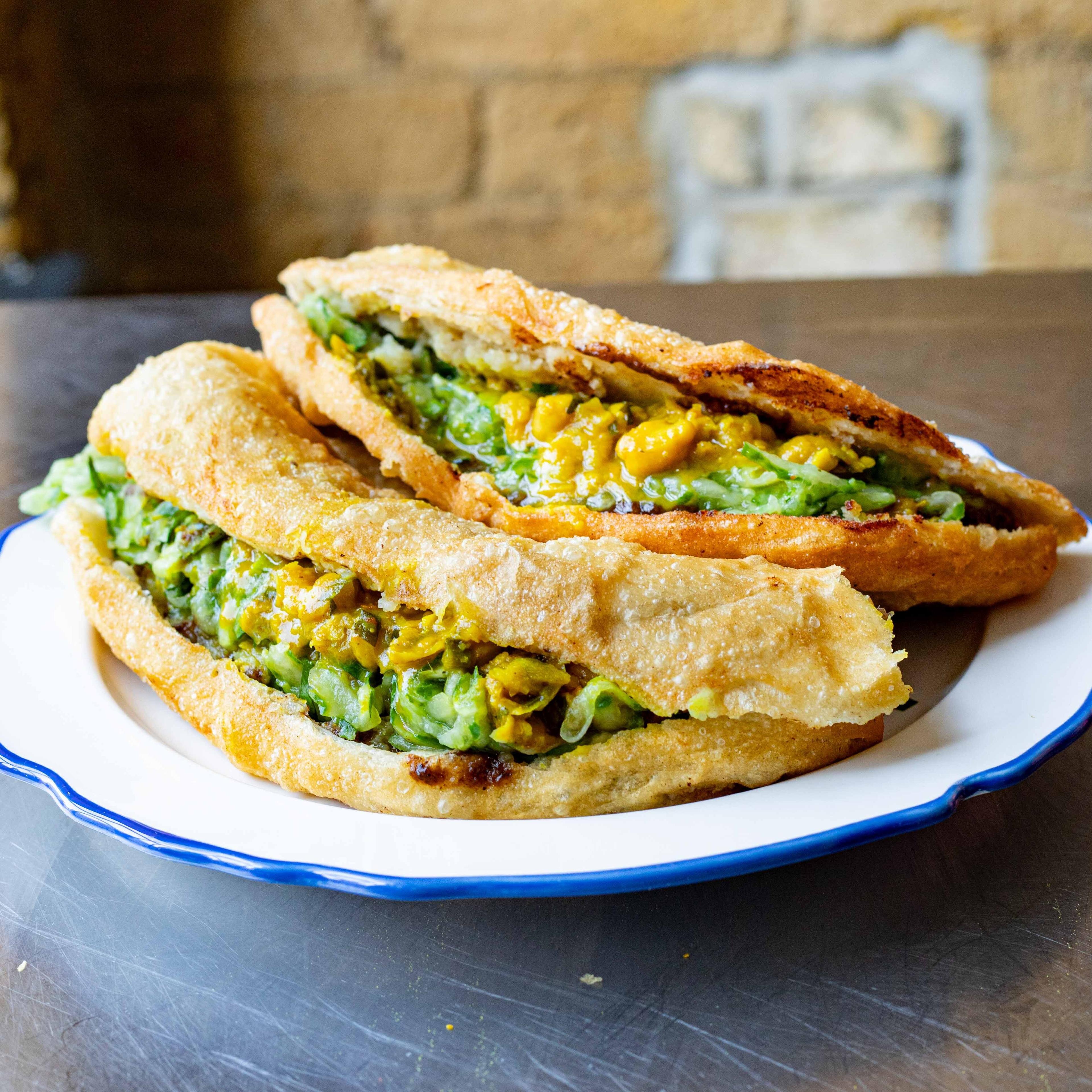 Aloo Pie with Curry Channa