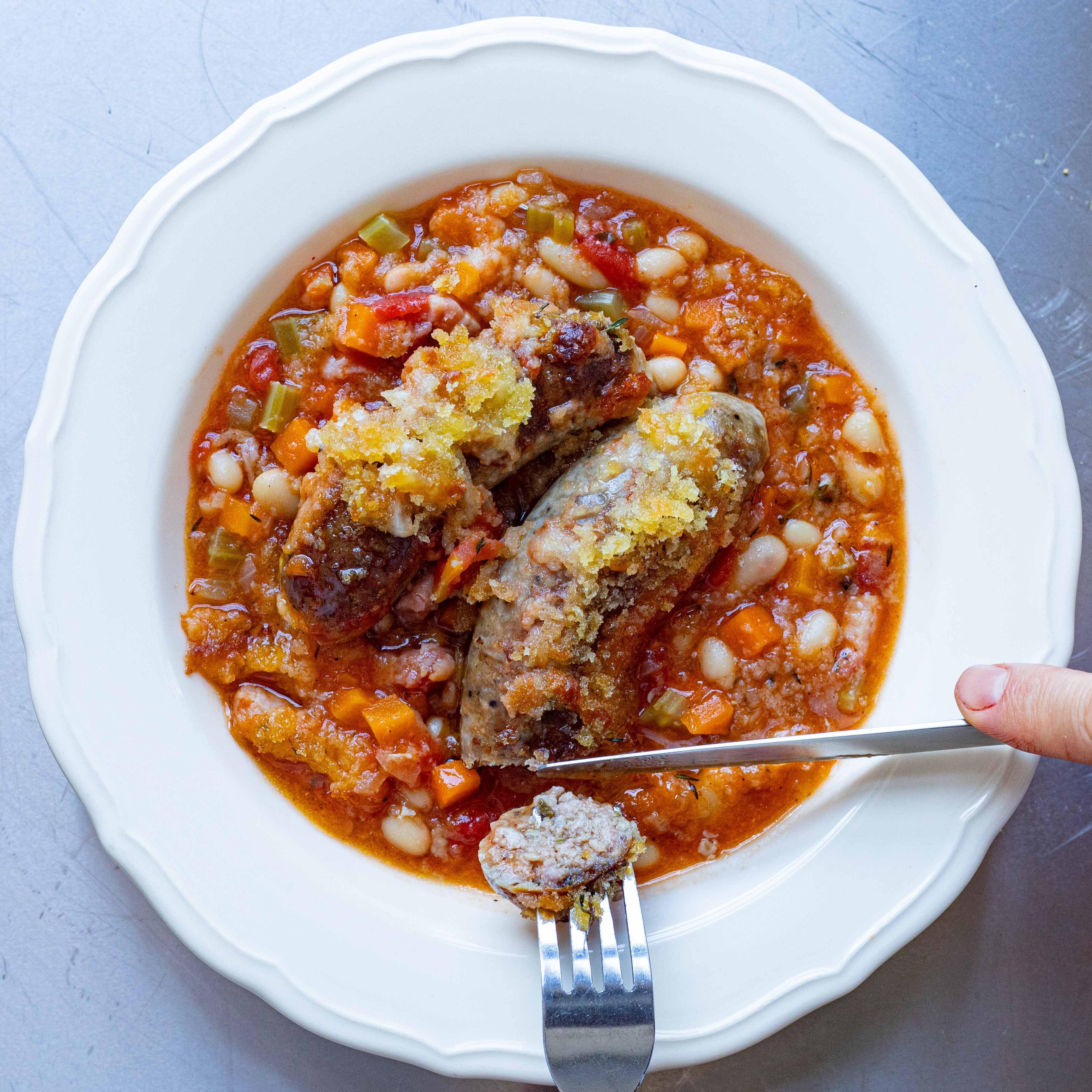 Baked Sausage Cassoulet Recipe