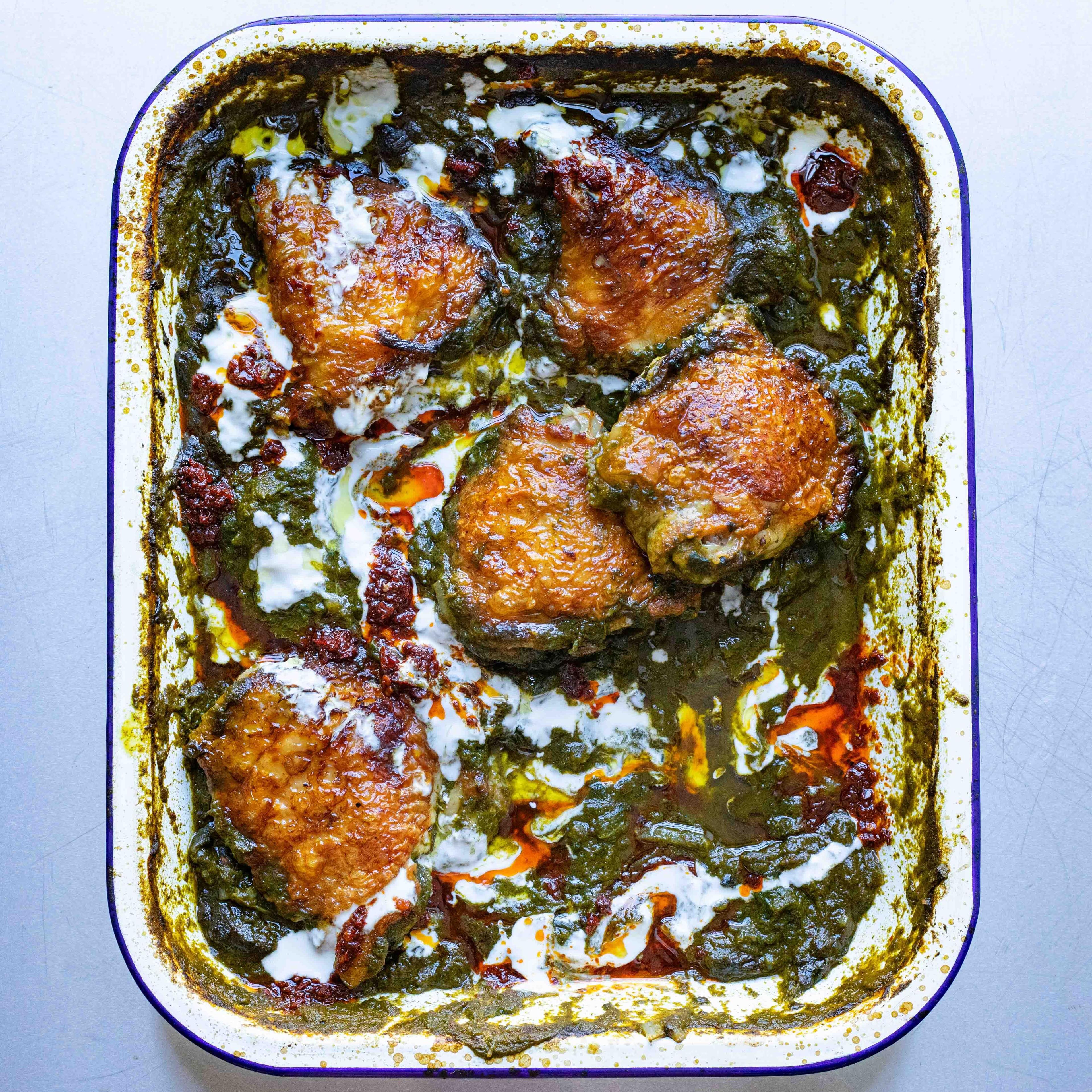 Braised Green Herby Chicken