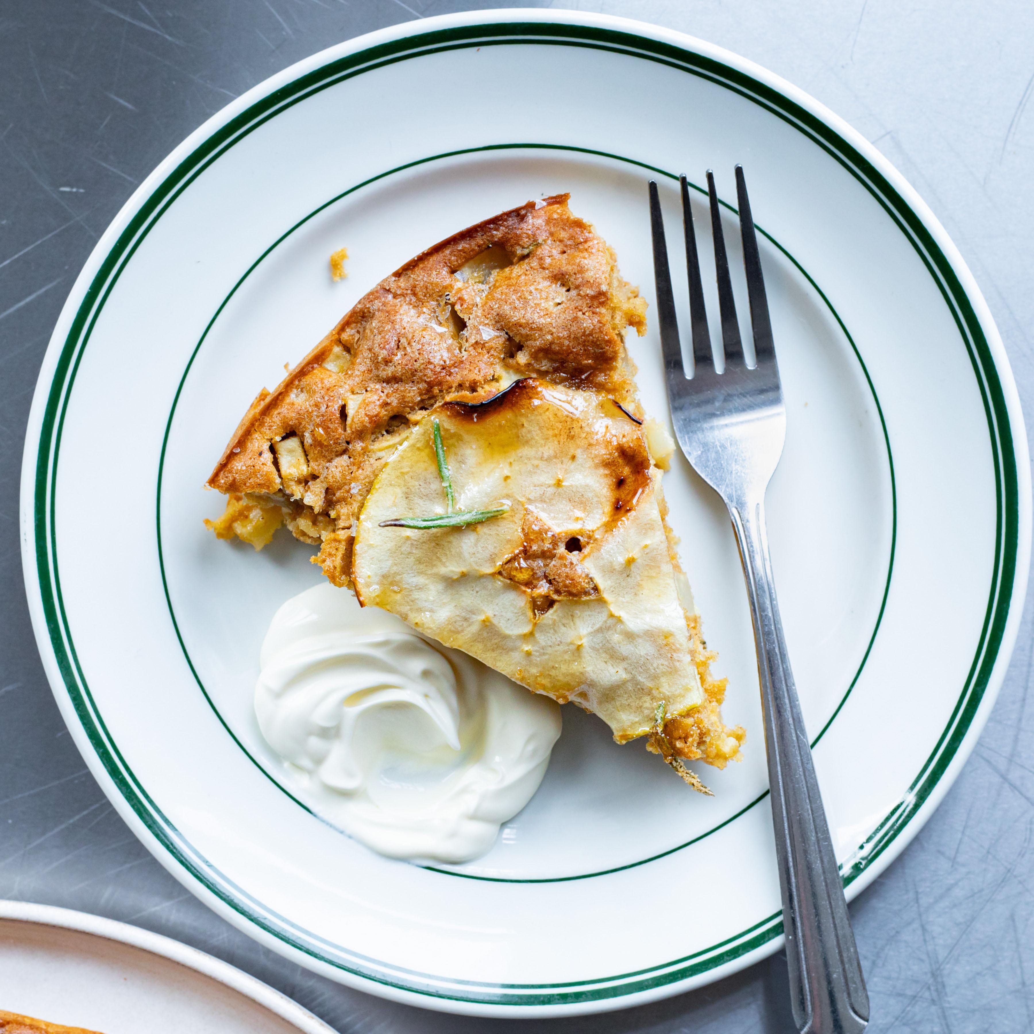 Apple Rosemary Olive Oil Cake