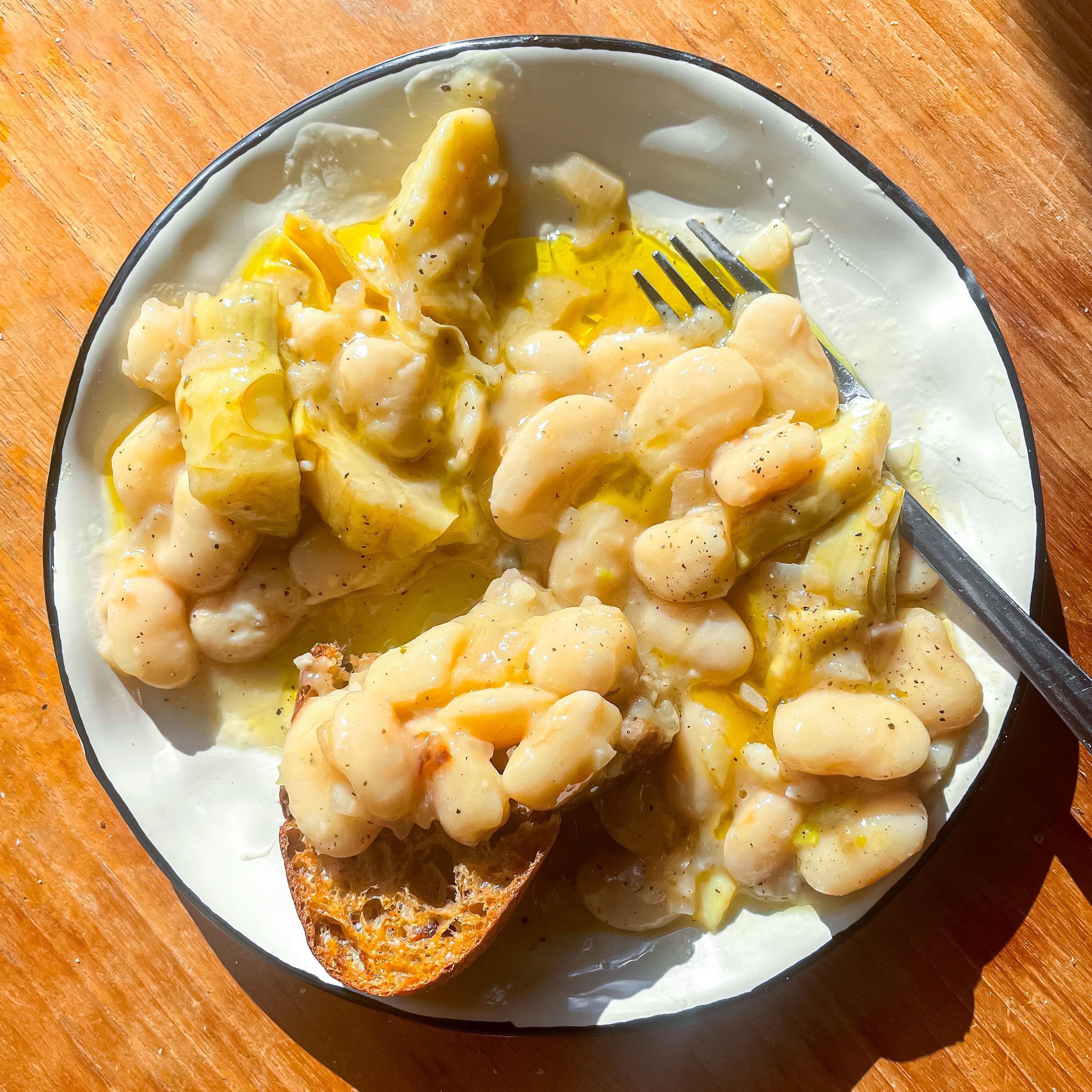 Artichoke and Lemon Butterbeans