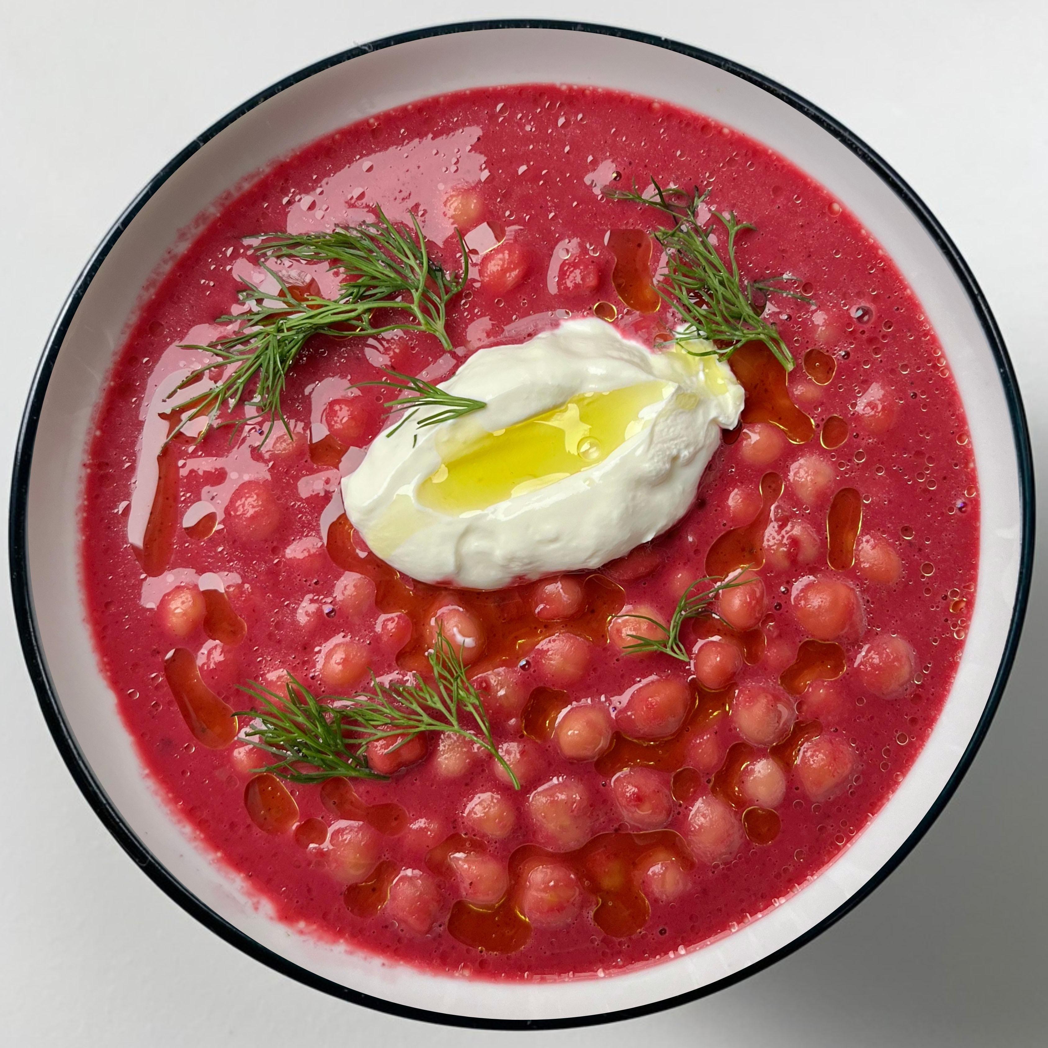 Beetroot Chickpea Soup