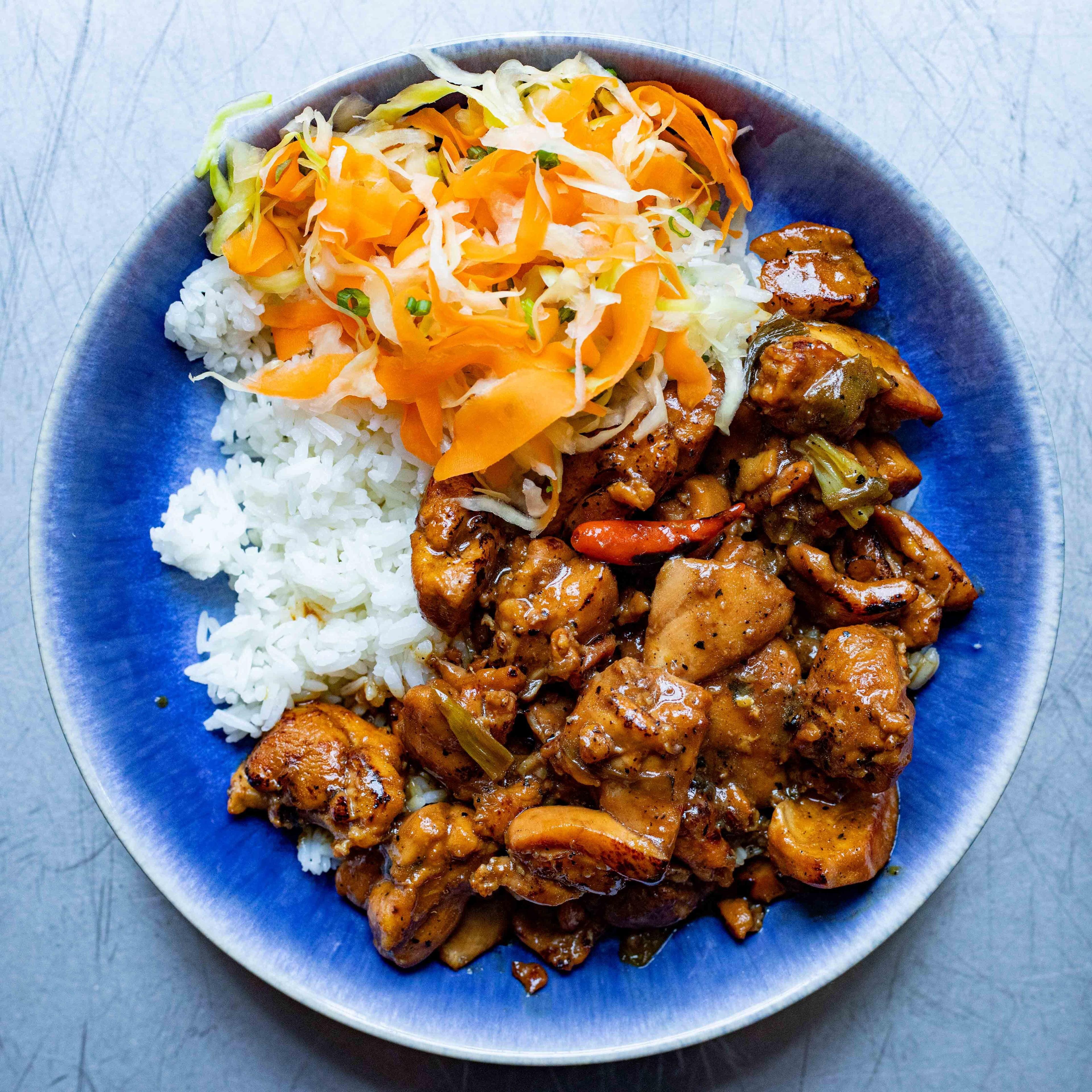 Coconut Caramel Chicken Rice