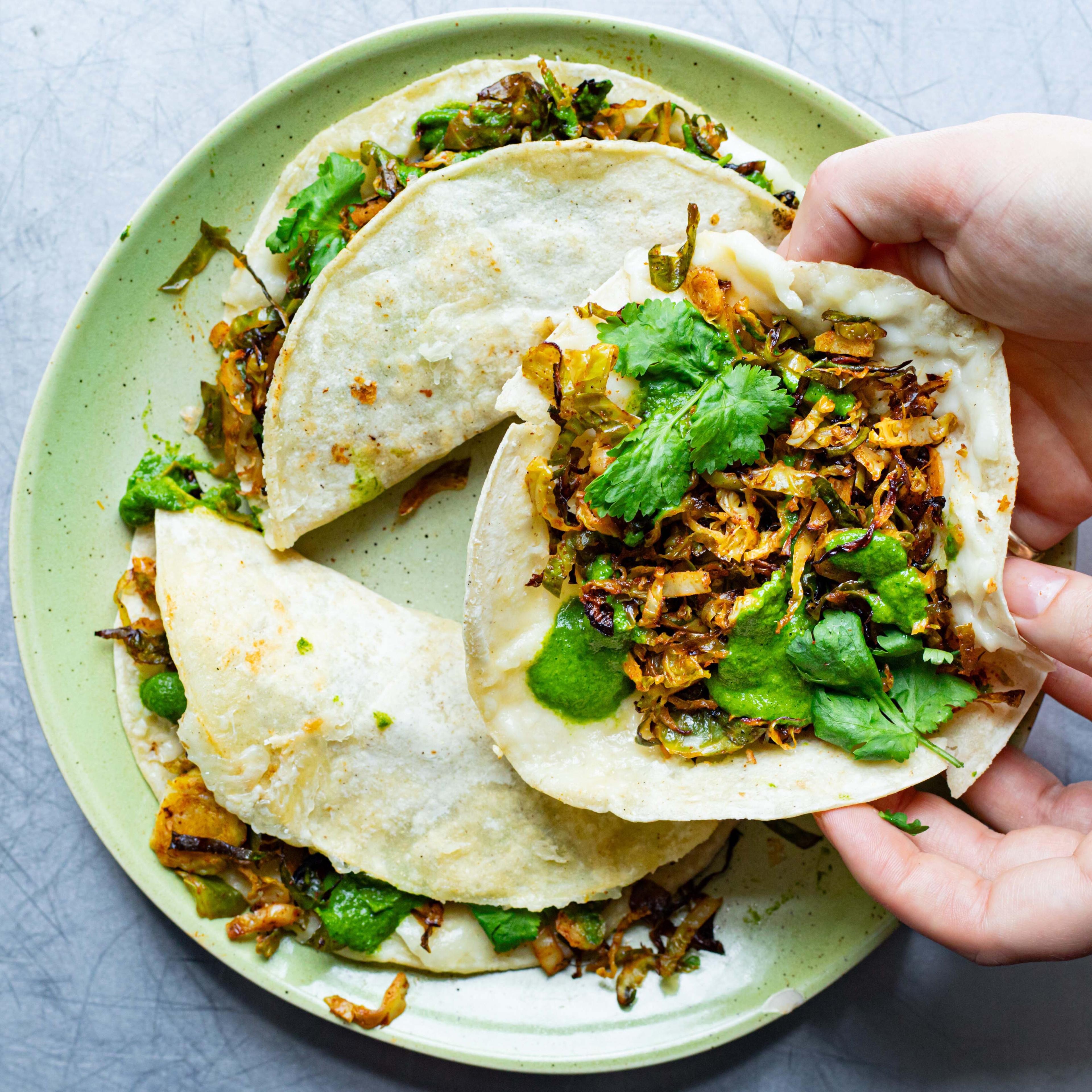 Crispy Sprout Quesadillas