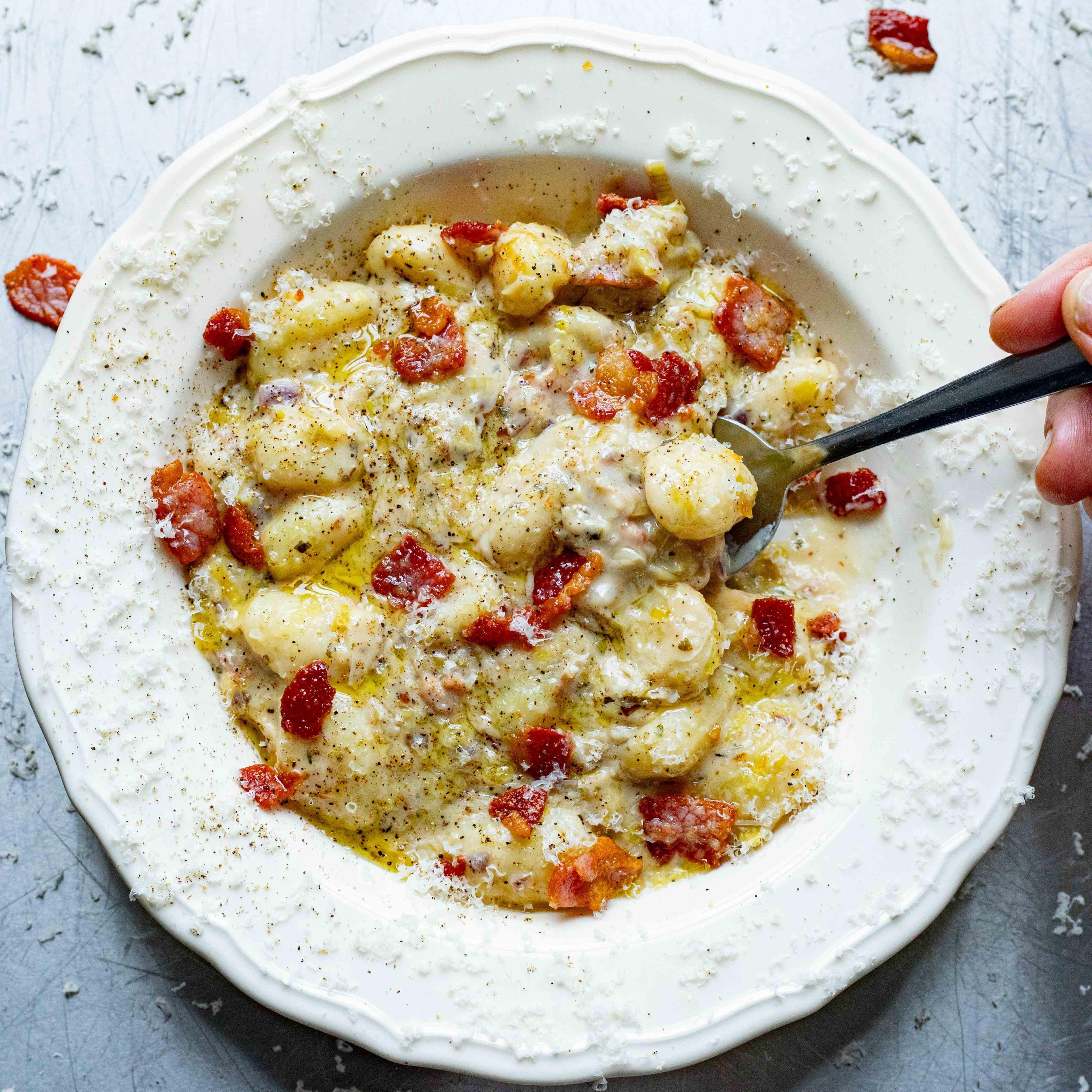 One-Pot Bacon & Leek Gnocchi