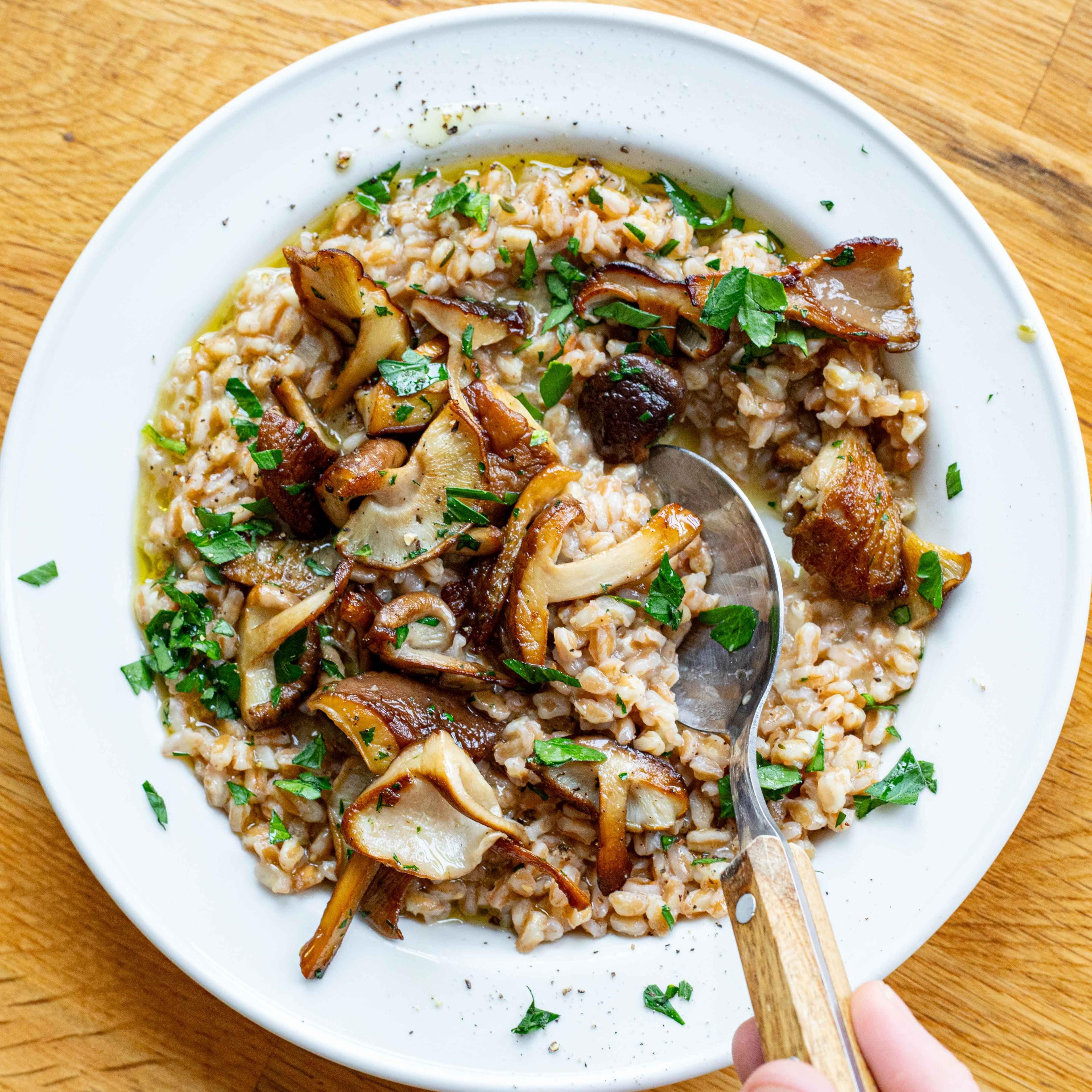 Mushroom Spelt Risotto